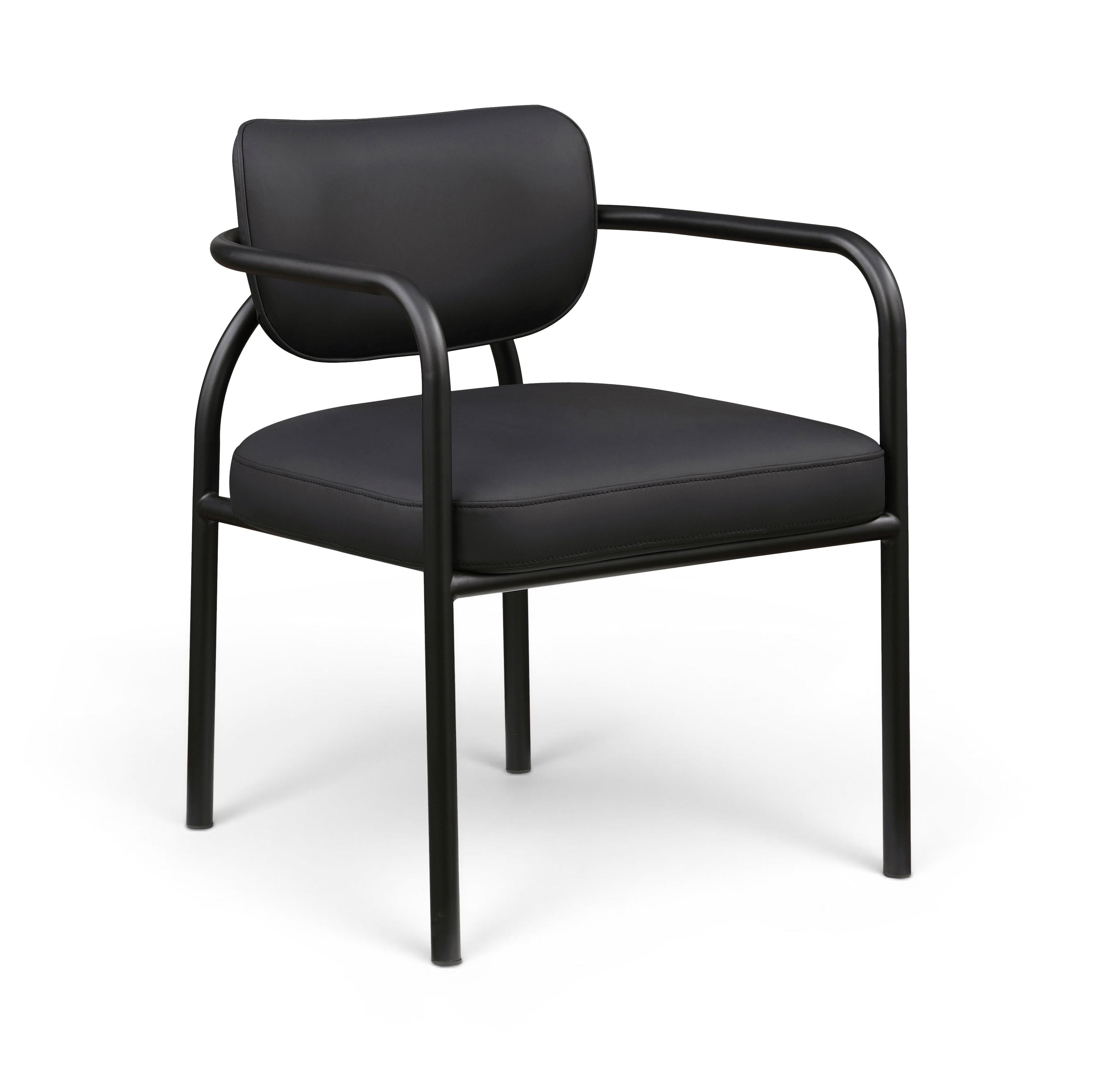 Serava - Vegan Leather Upholstered Dining Chair (Set of 2) - Black