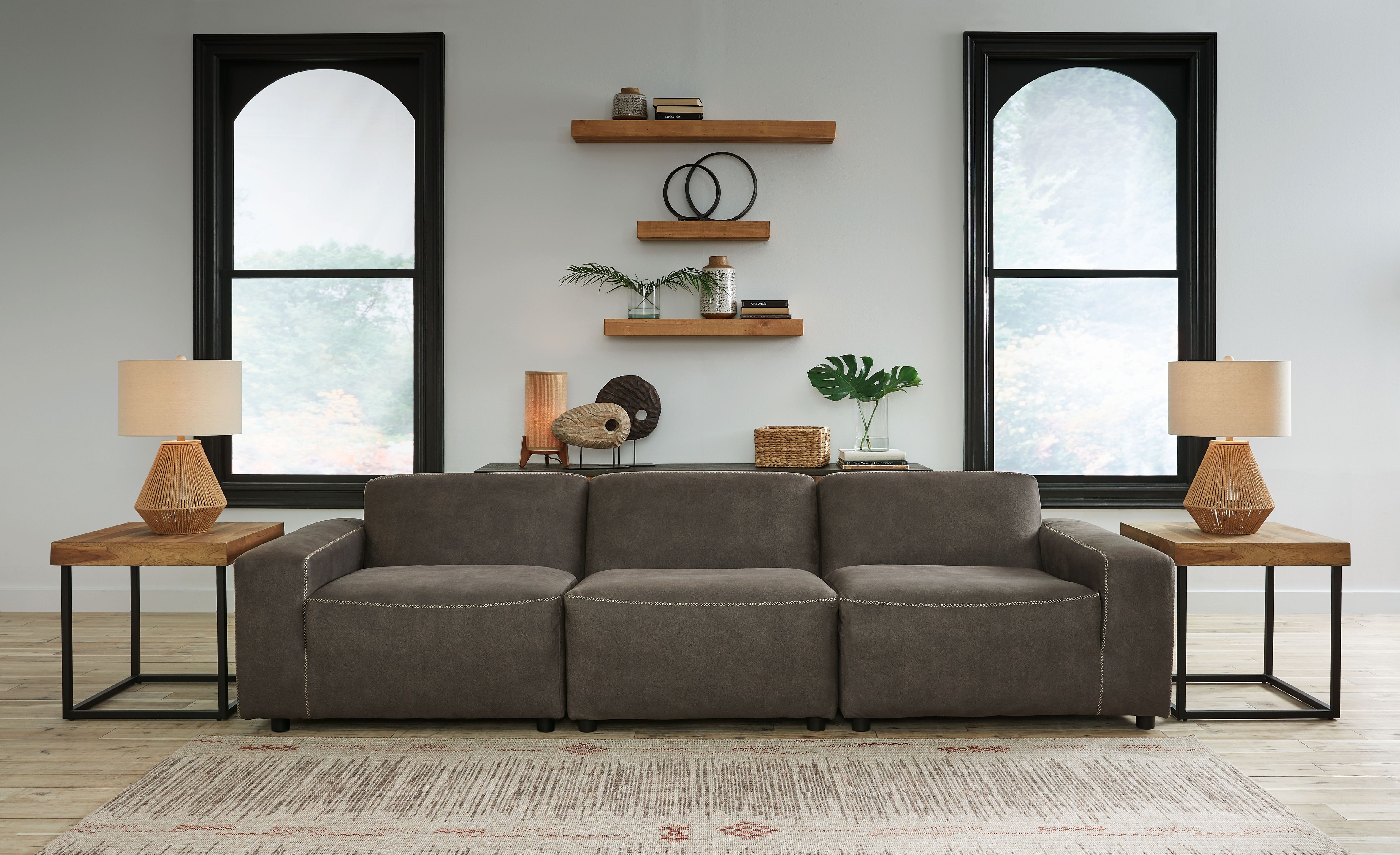 Allena Gunmetal Sofa 3 Pc Sectional New Lots Furniture Online Store