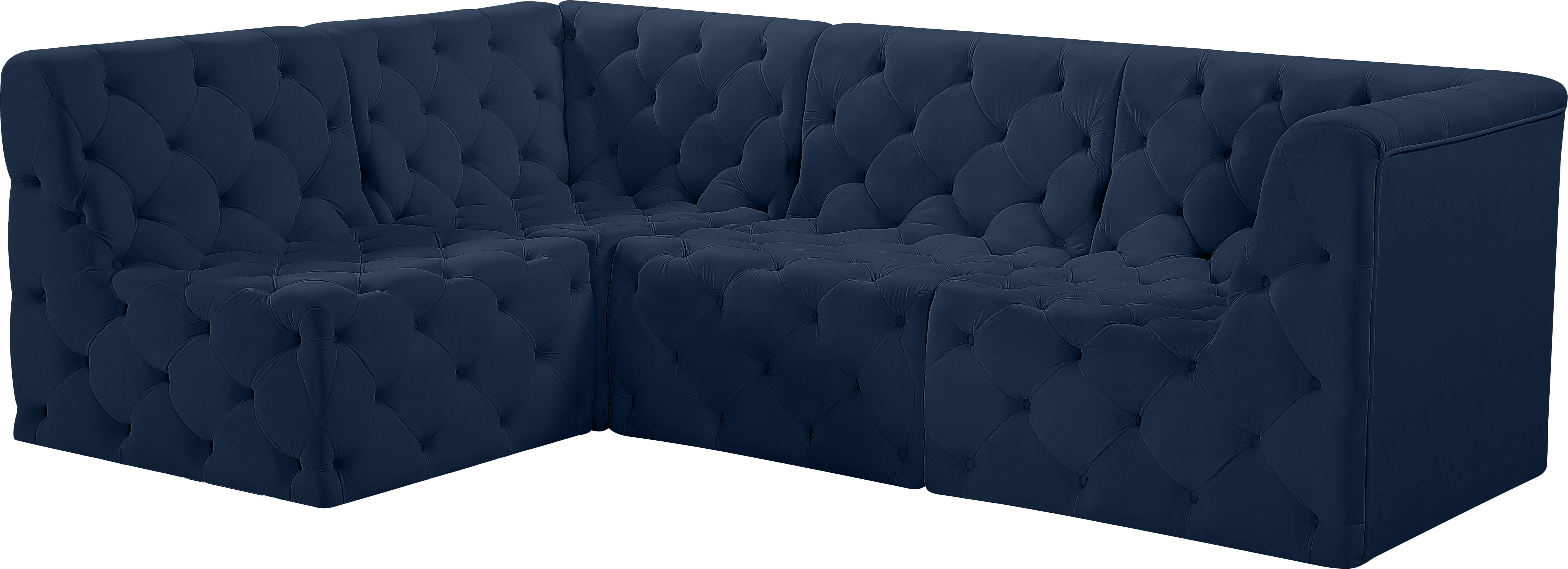 Tuft - 4 Piece Modular Sectional - Navy