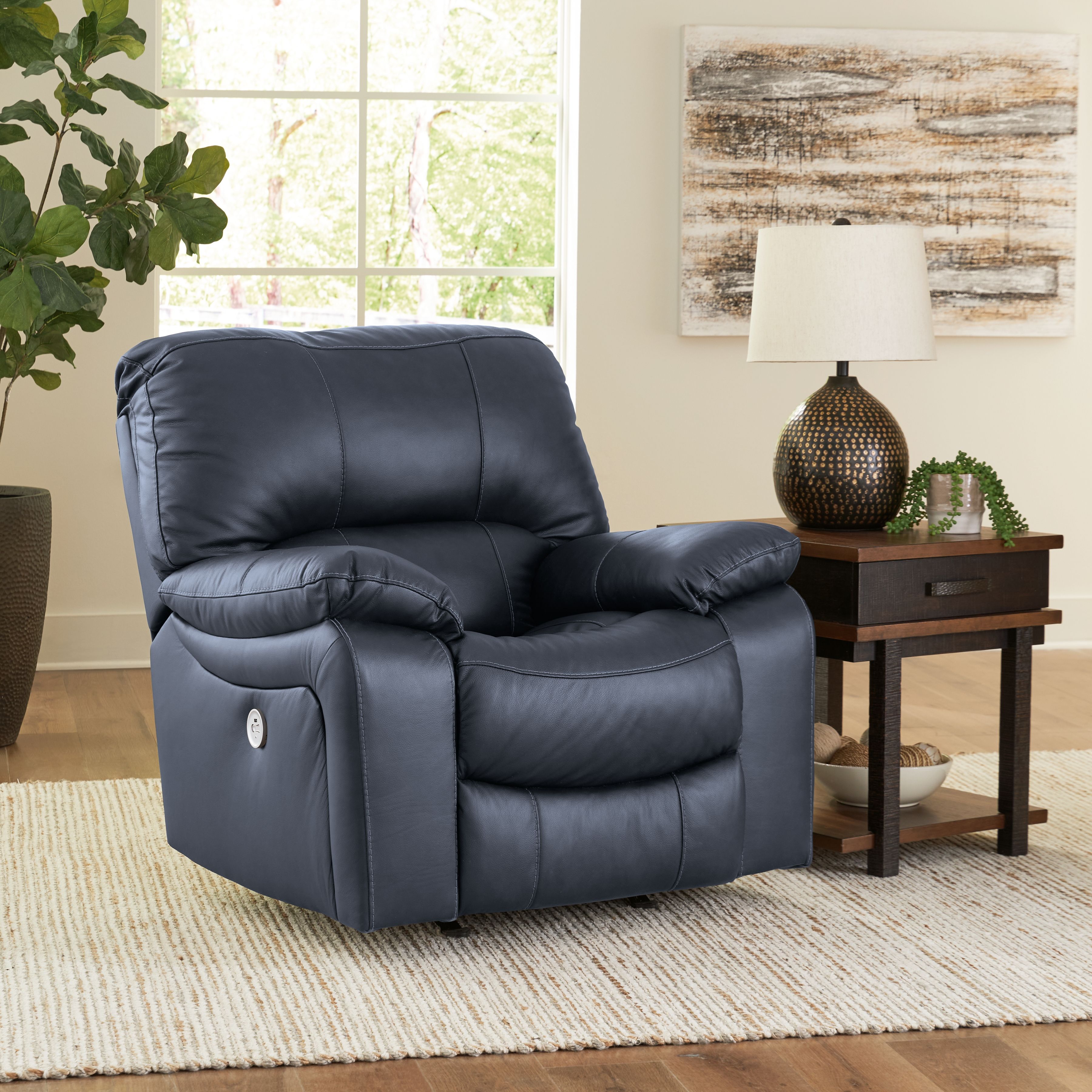 Leesworth - Power Rocker Recliner - Ocean