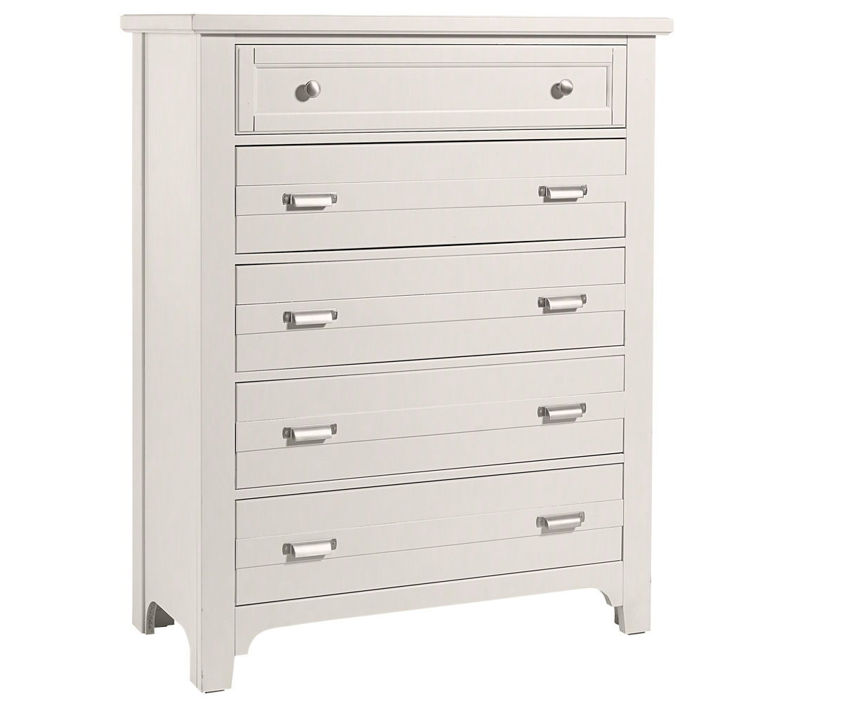 Vaughan-Bassett Bungalow - 5-Drawer Chest - Lattice (Soft White)