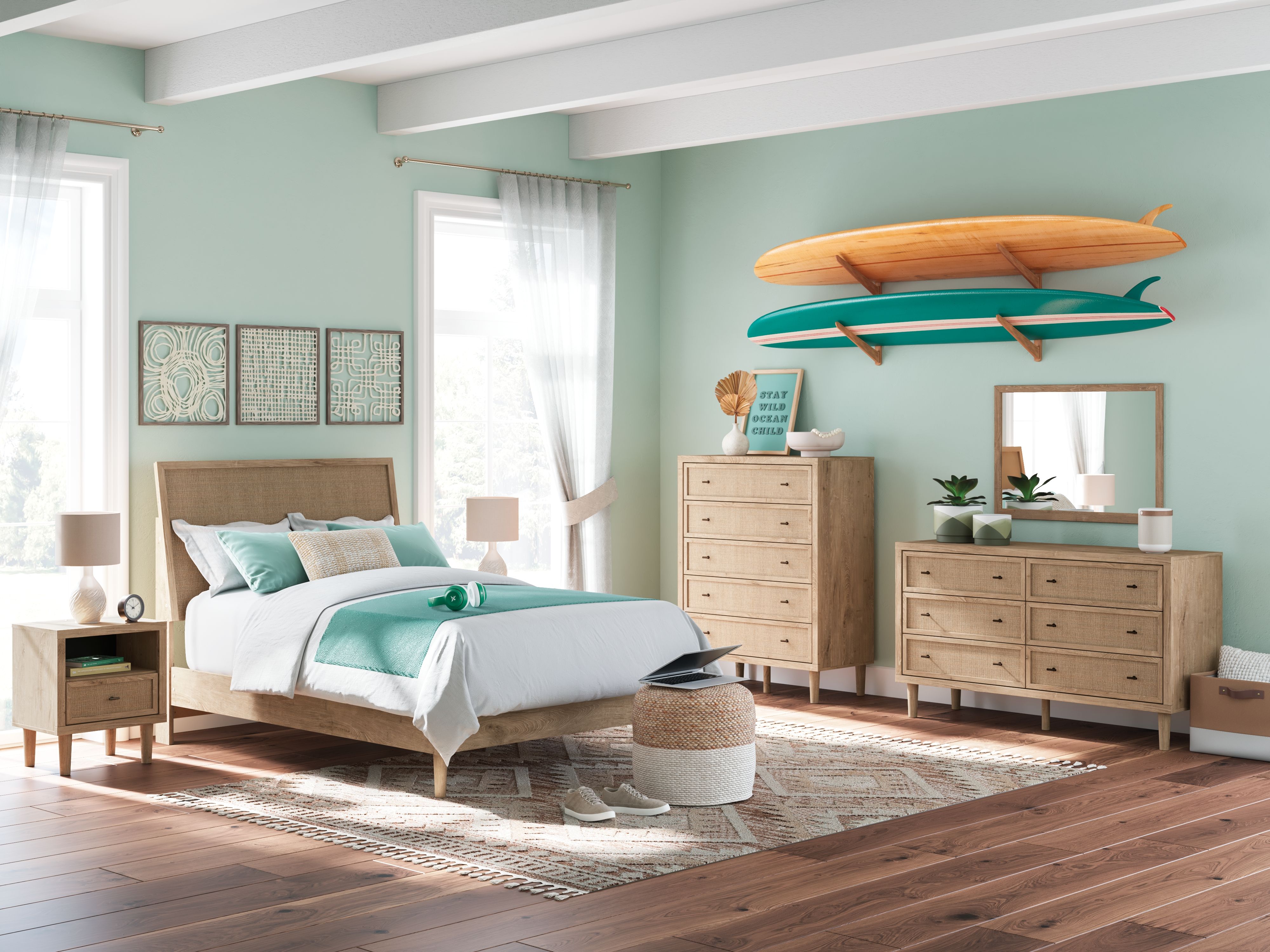 Full · 5 Pc · Dresser, Mirror, Full Panel Bed - Two