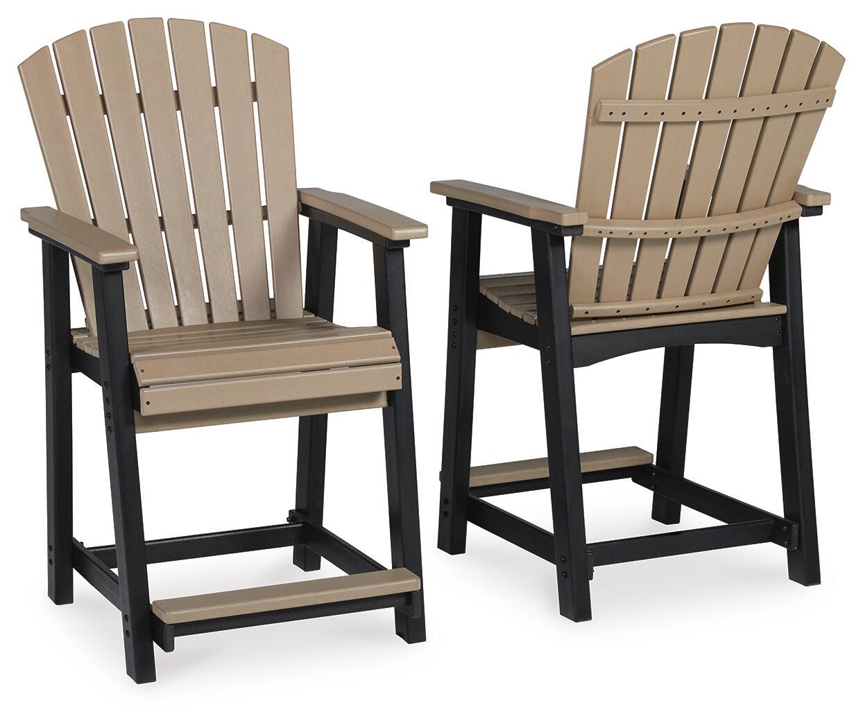 Fairen Trail - Barstool (Set of 2) - Black / Driftwood, black, view 3