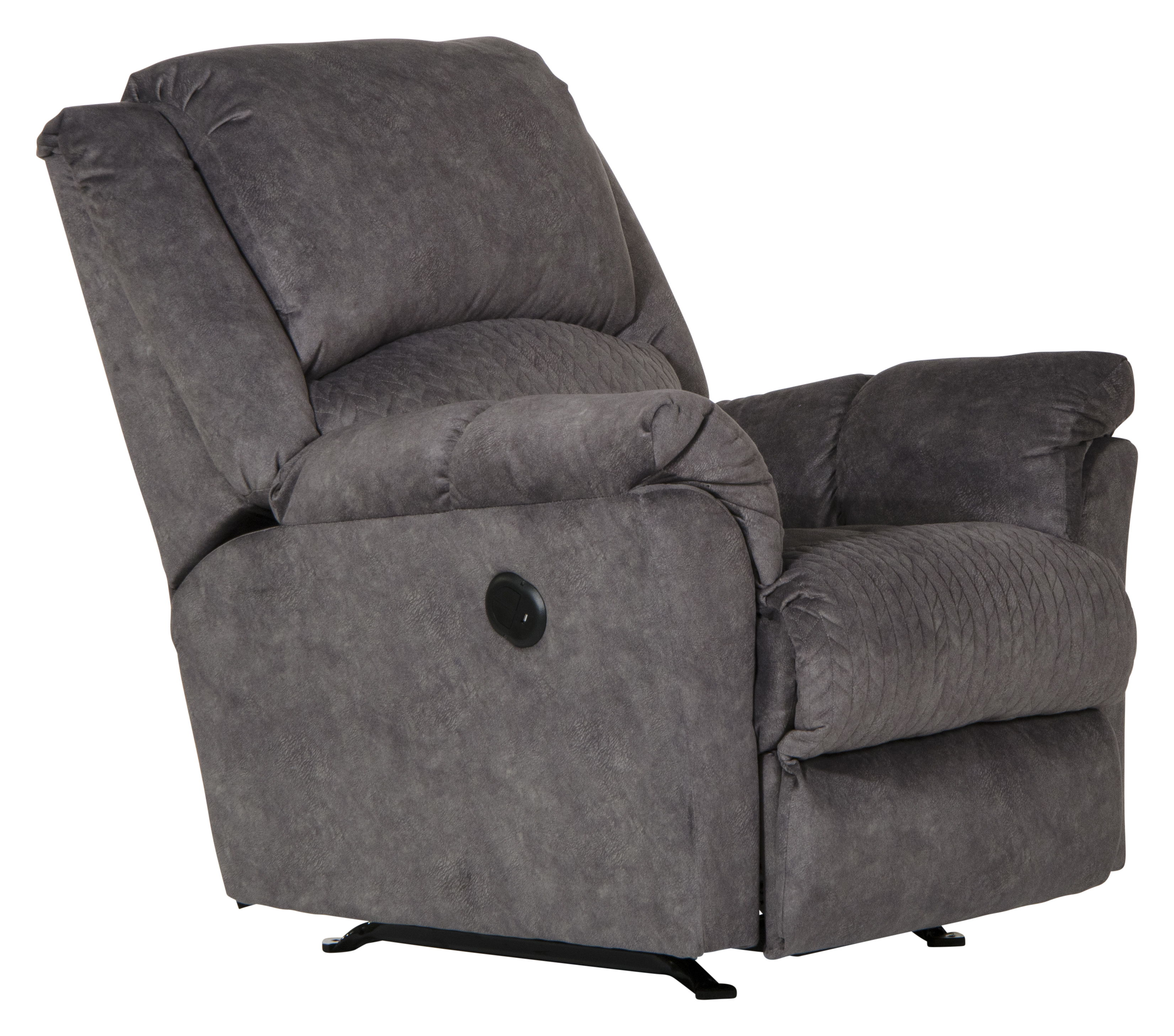 Malloy - Fabric Power Rocker Recliner - Dark Gray