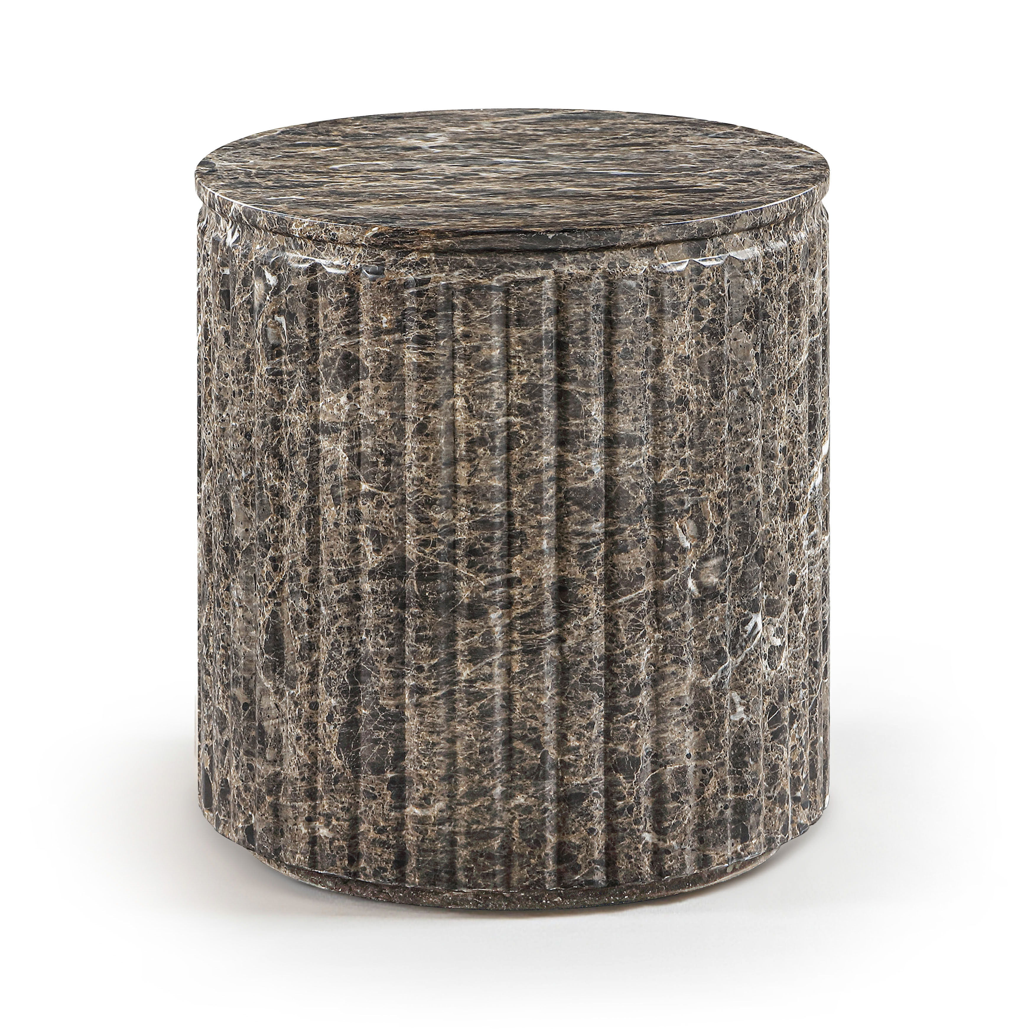 Catania - Concrete Indoor/Outdoor End Table - Brown