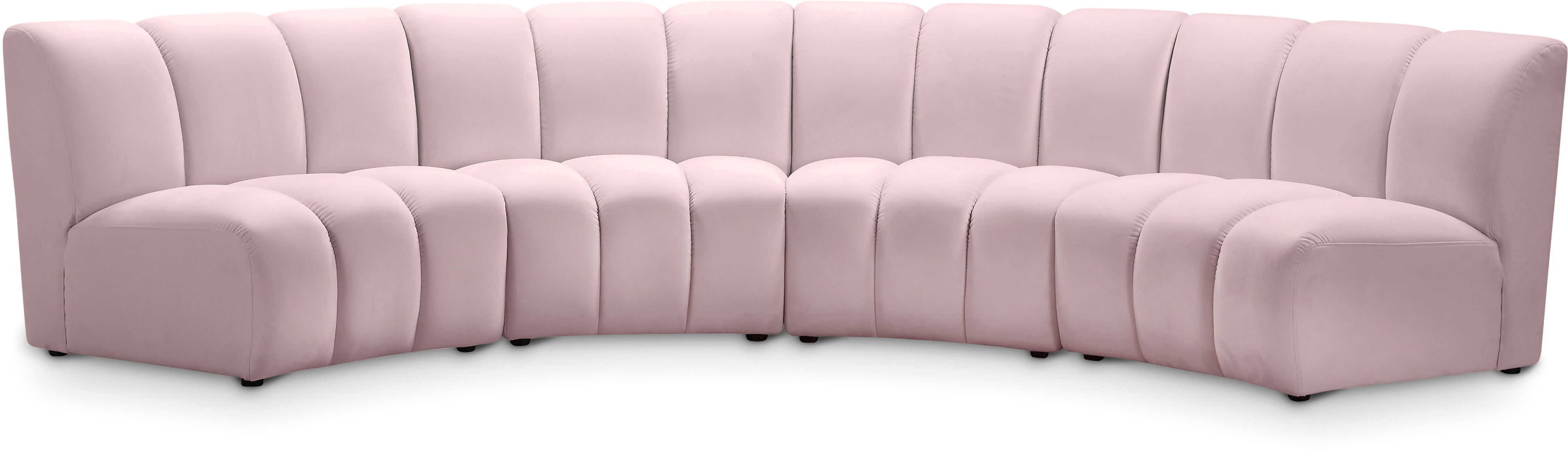 Infinity - 4 Piece Modular Sectional - Pink