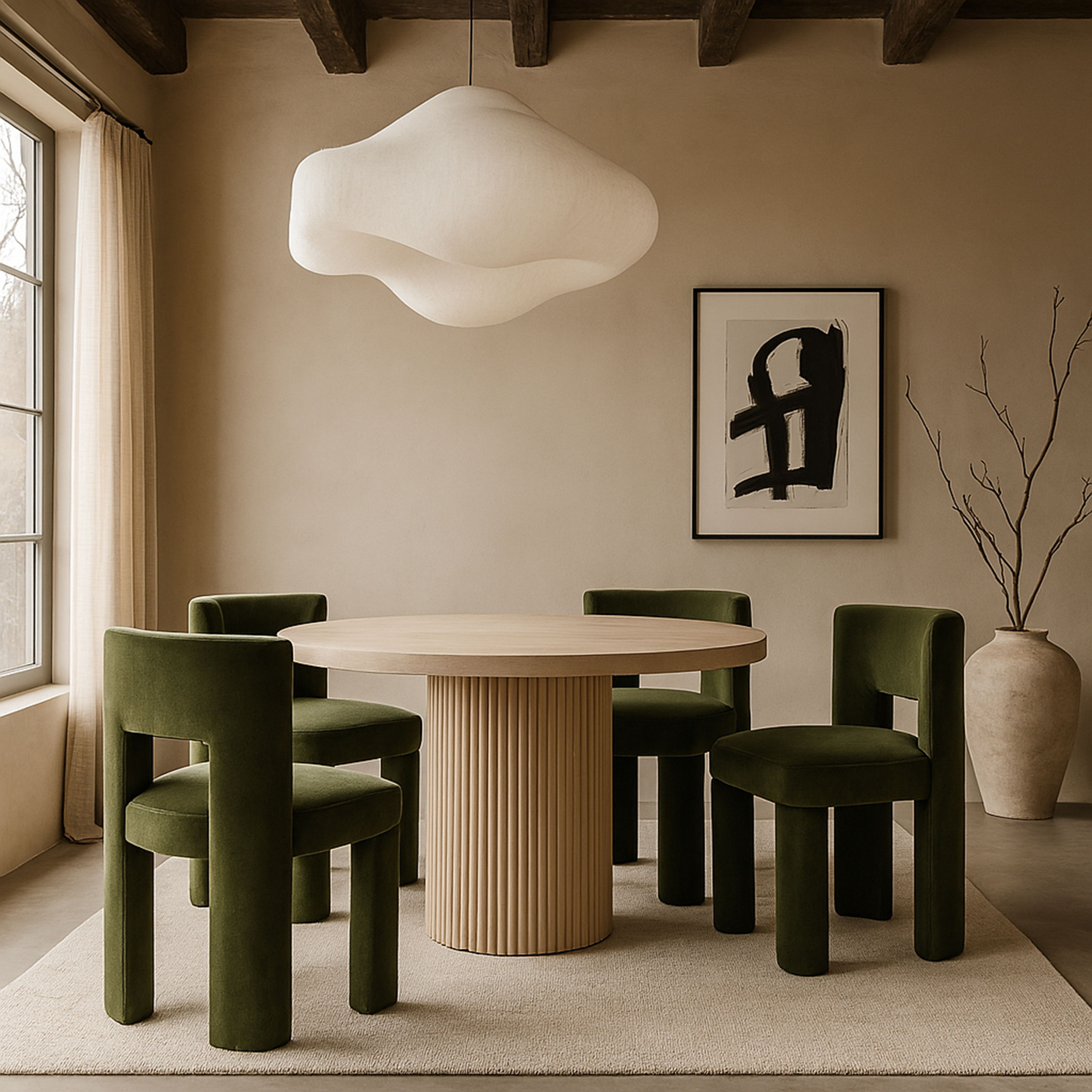 Zuno - Velvet Performance Fabric Upholstered Dining Chair (Set of 2) - Green