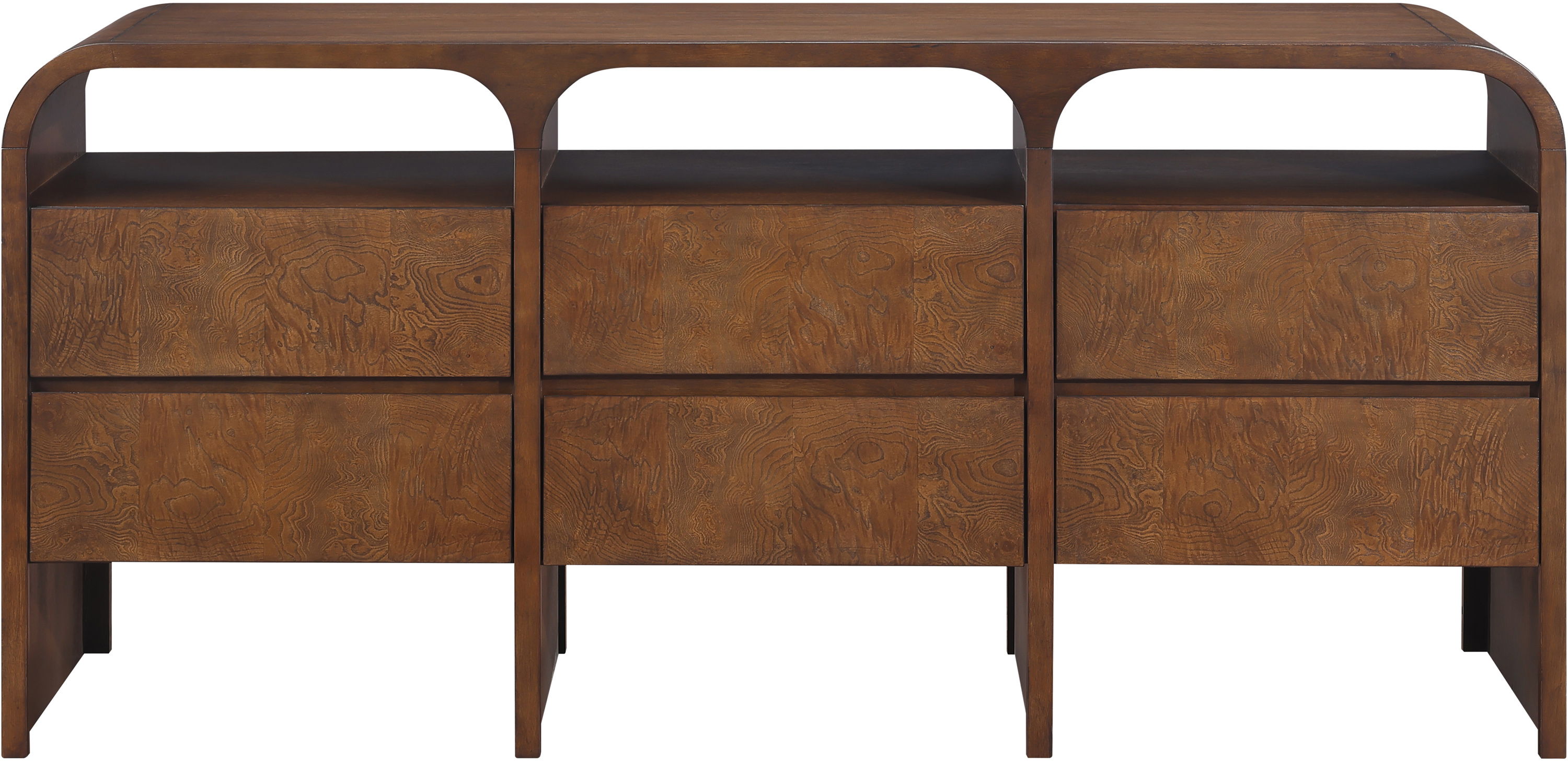 Giada - Solid Wood And Veneer Dresser - Brown