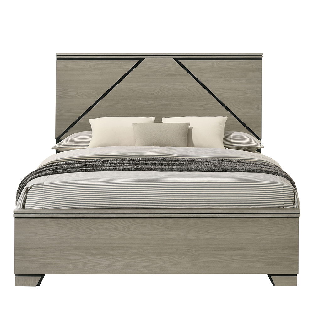 Joanna - Queen Bed With LED - Weathered Gray, gray, view 8