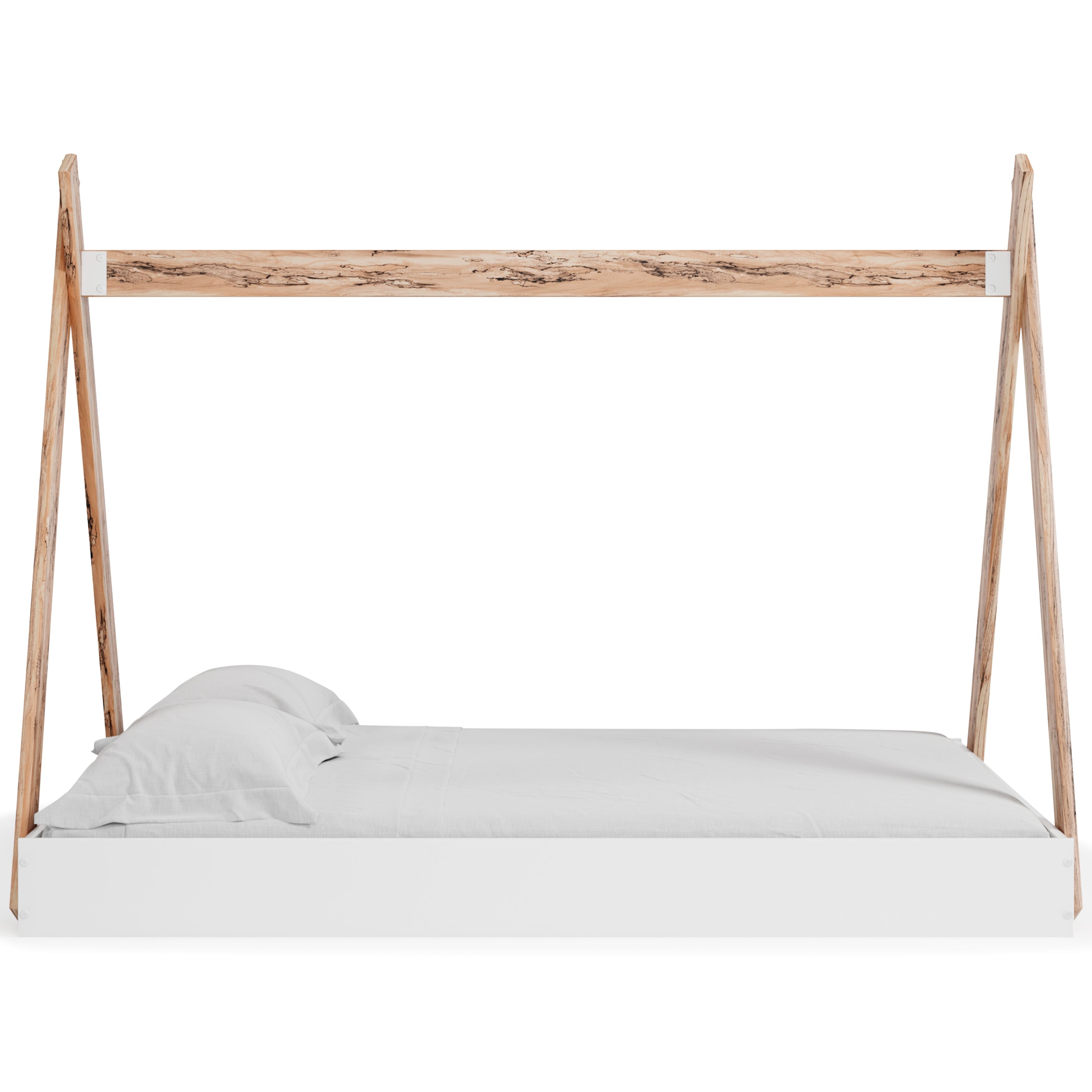 Piperton - Full Tent Complete Bed in Box - Brown / White, white, view 6