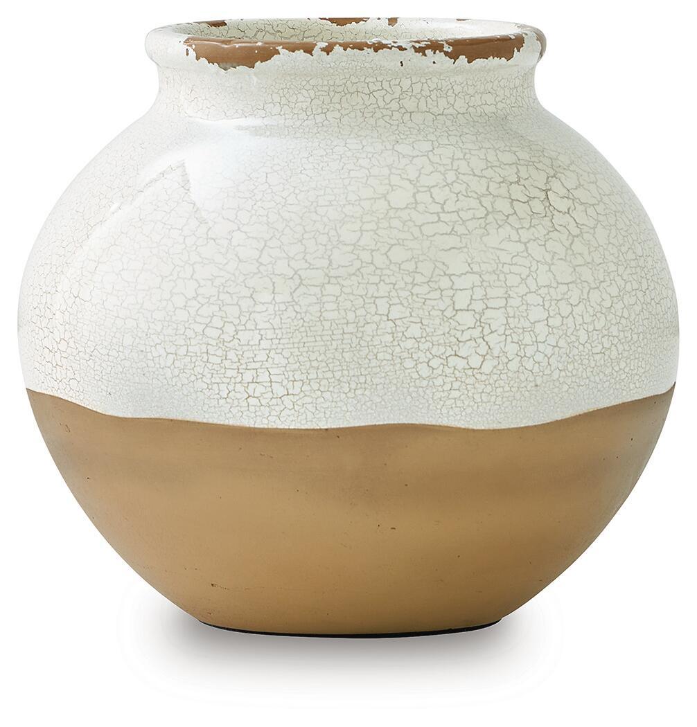 Vercott – Vase – 10″ – Cream / Tan