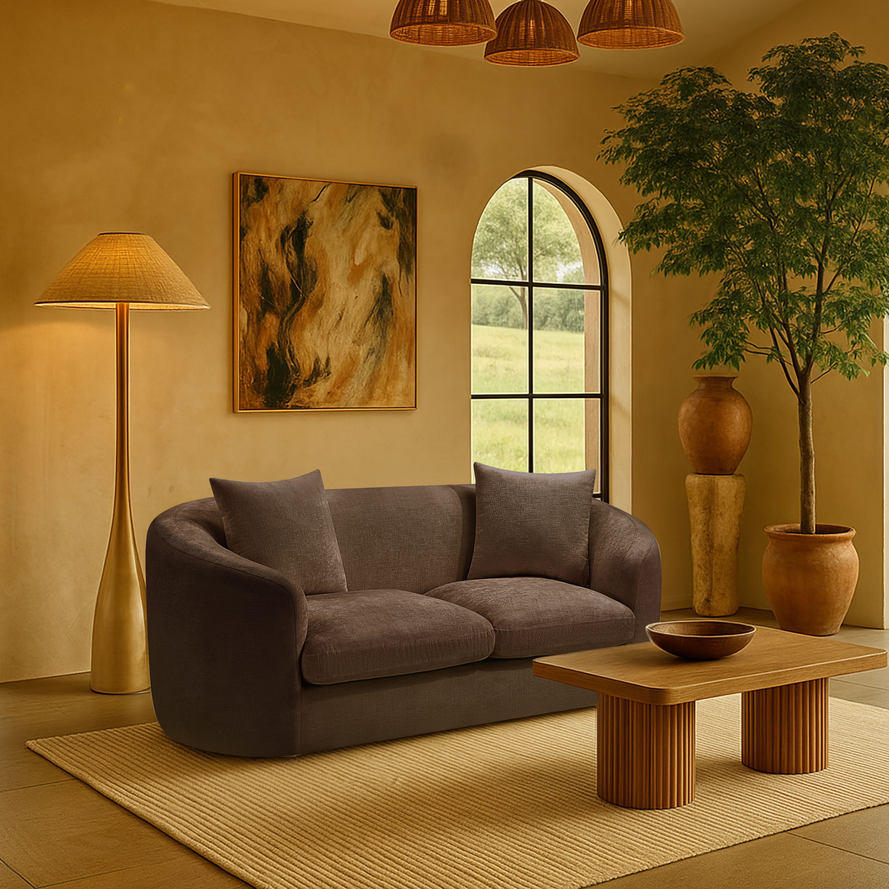 Penelope - Loveseat - Brown