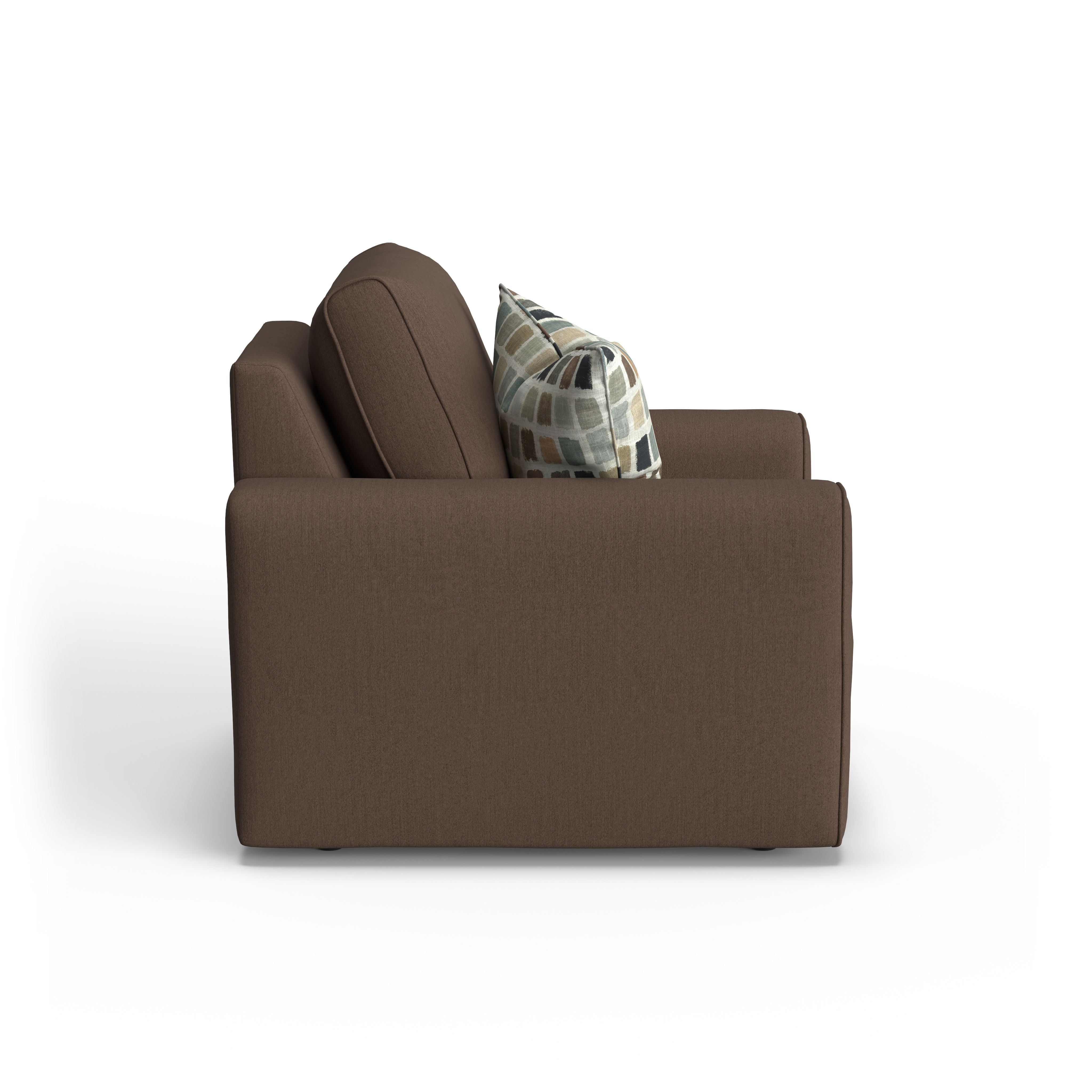 Dawson - Fabric Stationary Chair, dark brown, view 6