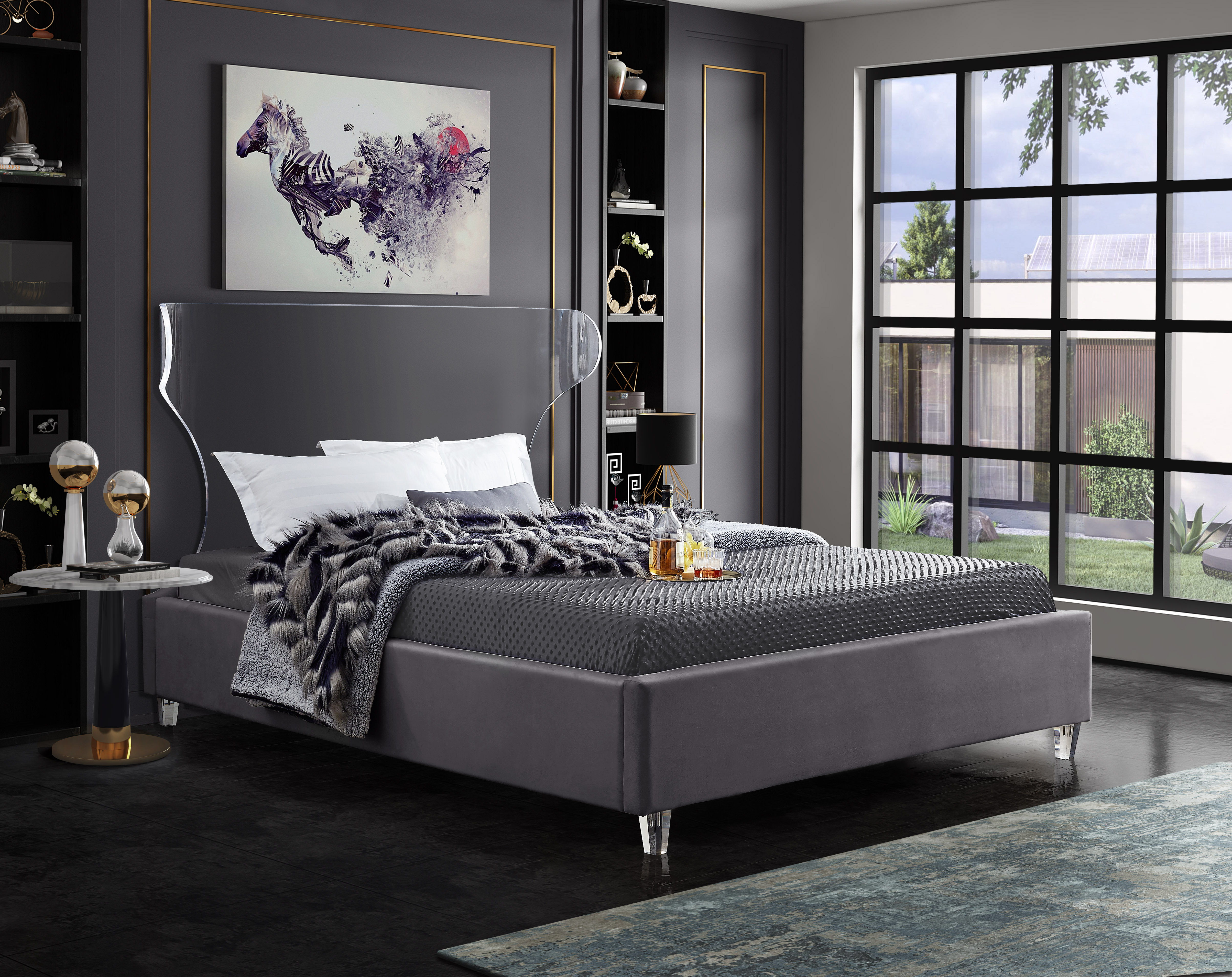 Ghost - Queen Bed - Gray