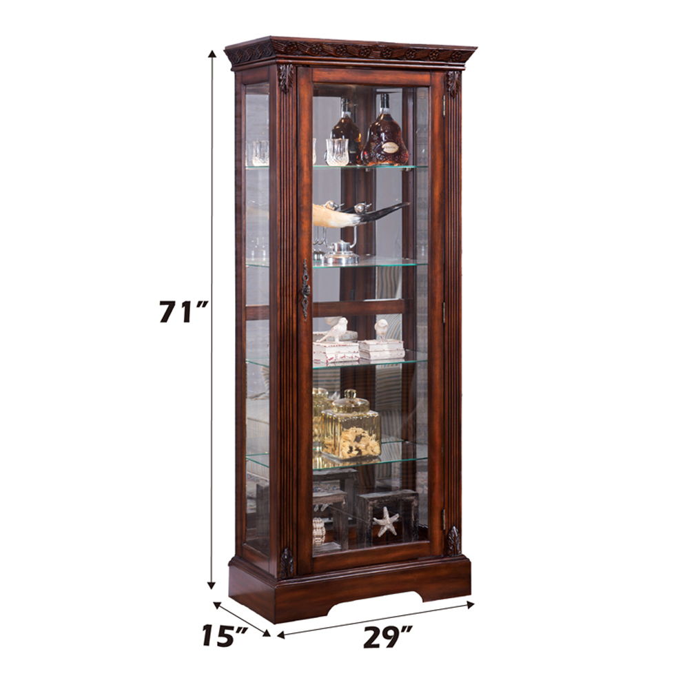 Addy - Curio Cabinet - Cherry, dark brown, view 5