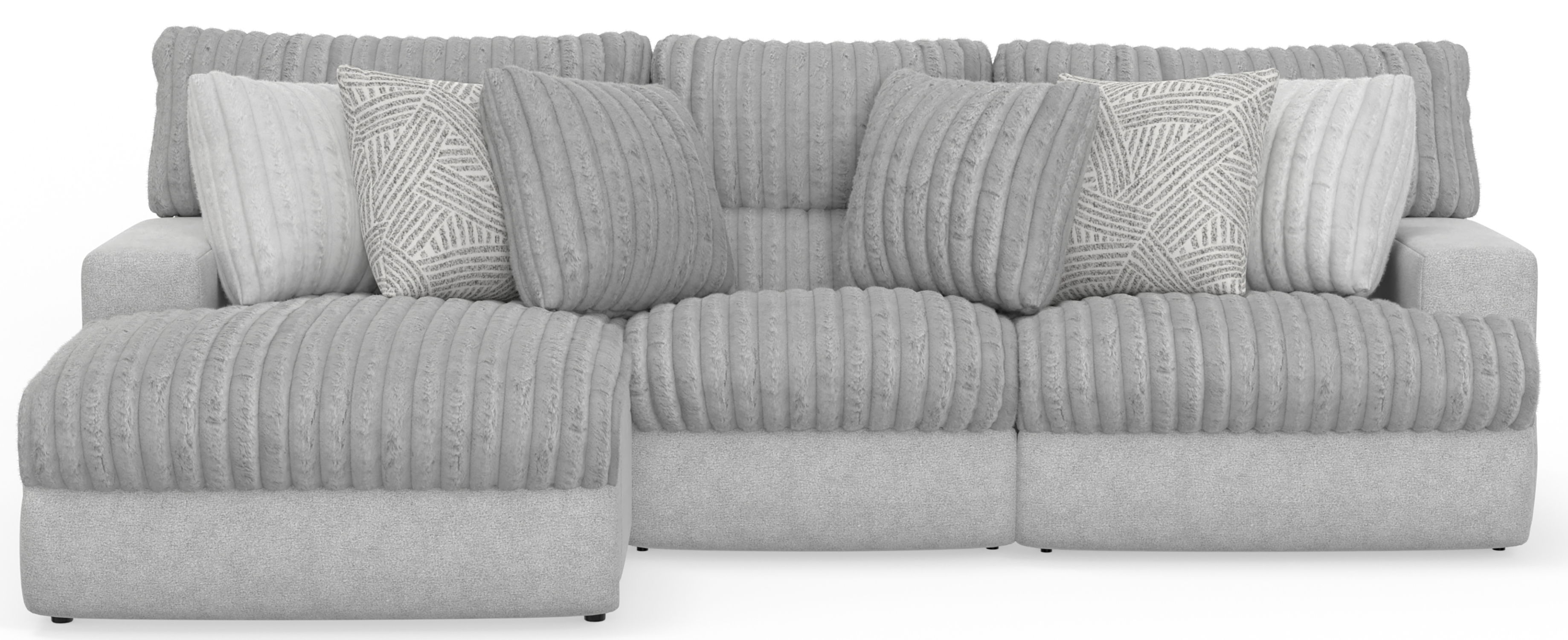 Abraxas - 3 Piece Power Reclining Sectional With 1 Lay-Back Chaise And 1 Recliner (LSF Chaise) - Moonstruck
