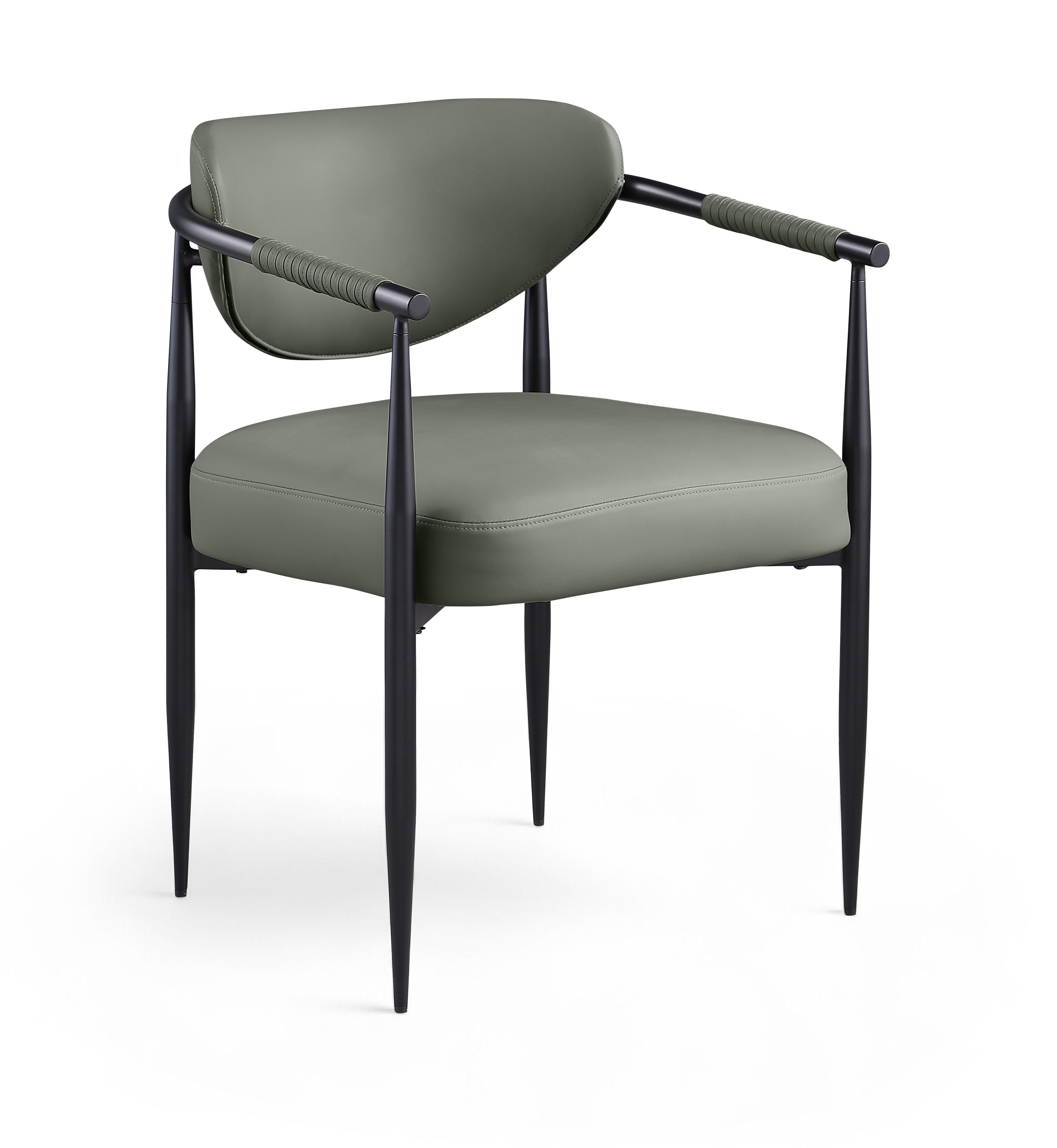 Virella - Vegan Leather Upholstered Dining Chair (Set of 2) - Olive