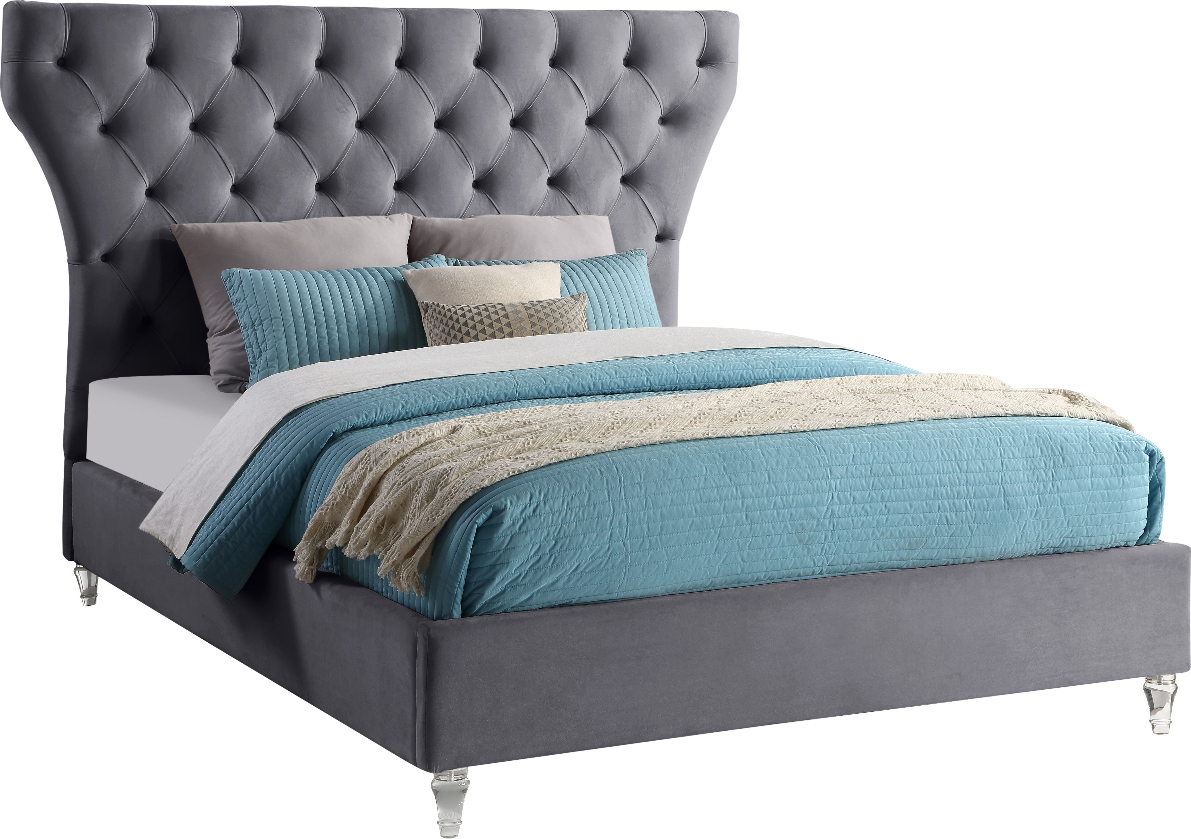 Kira - King Bed - Gray