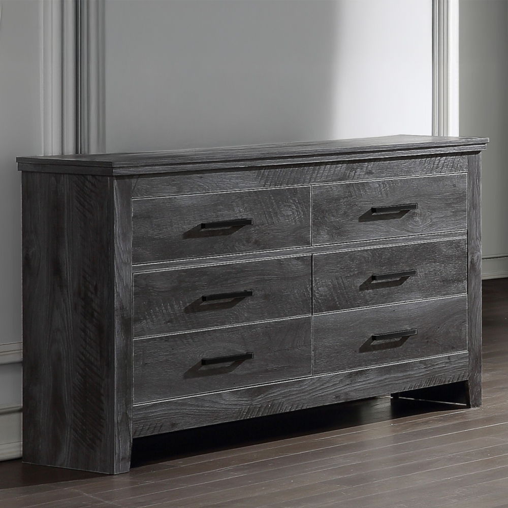 Vidalia - Dresser - Rustic Gray Oak, dark gray