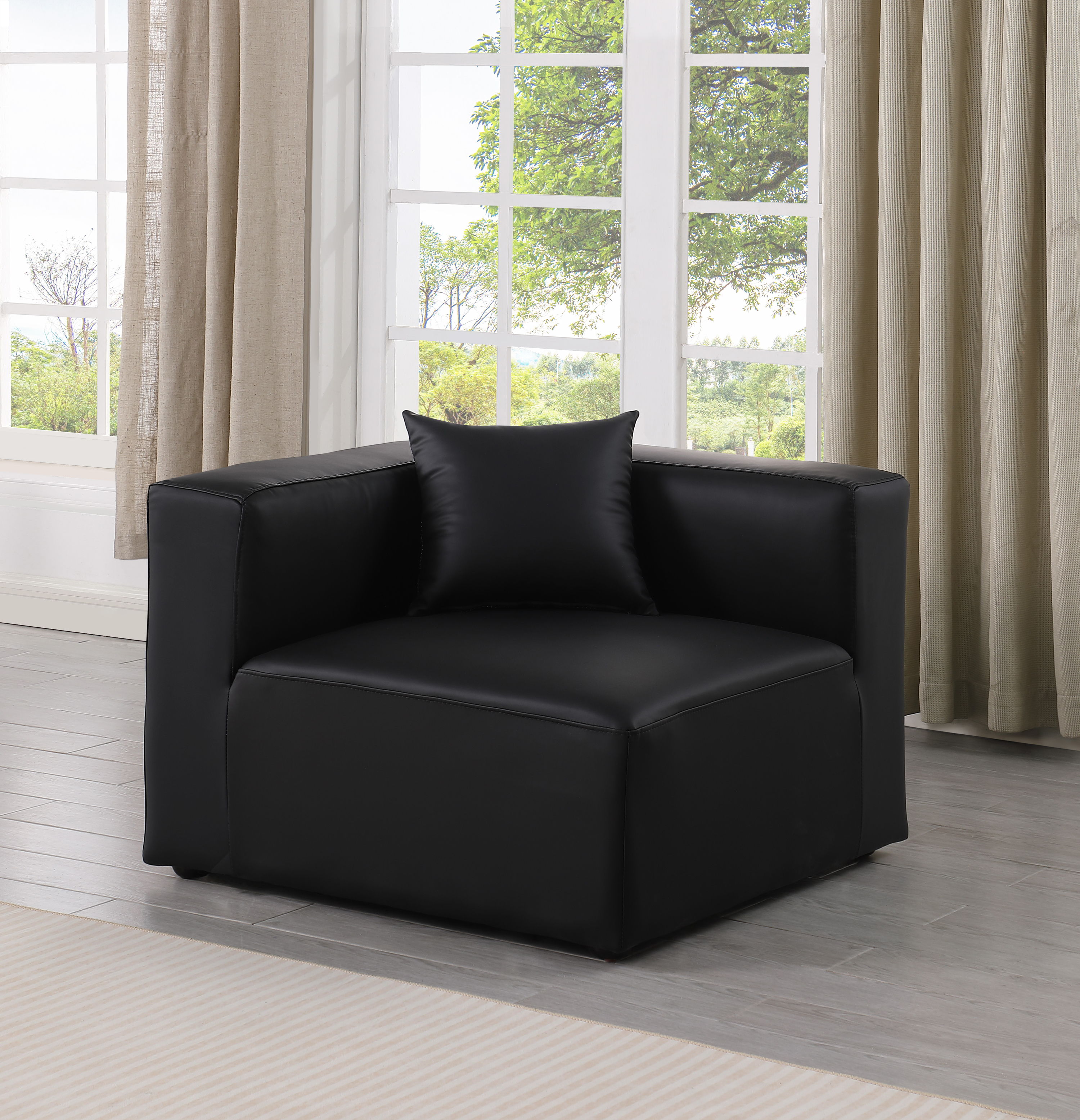 Cube - Corner Chair - Black