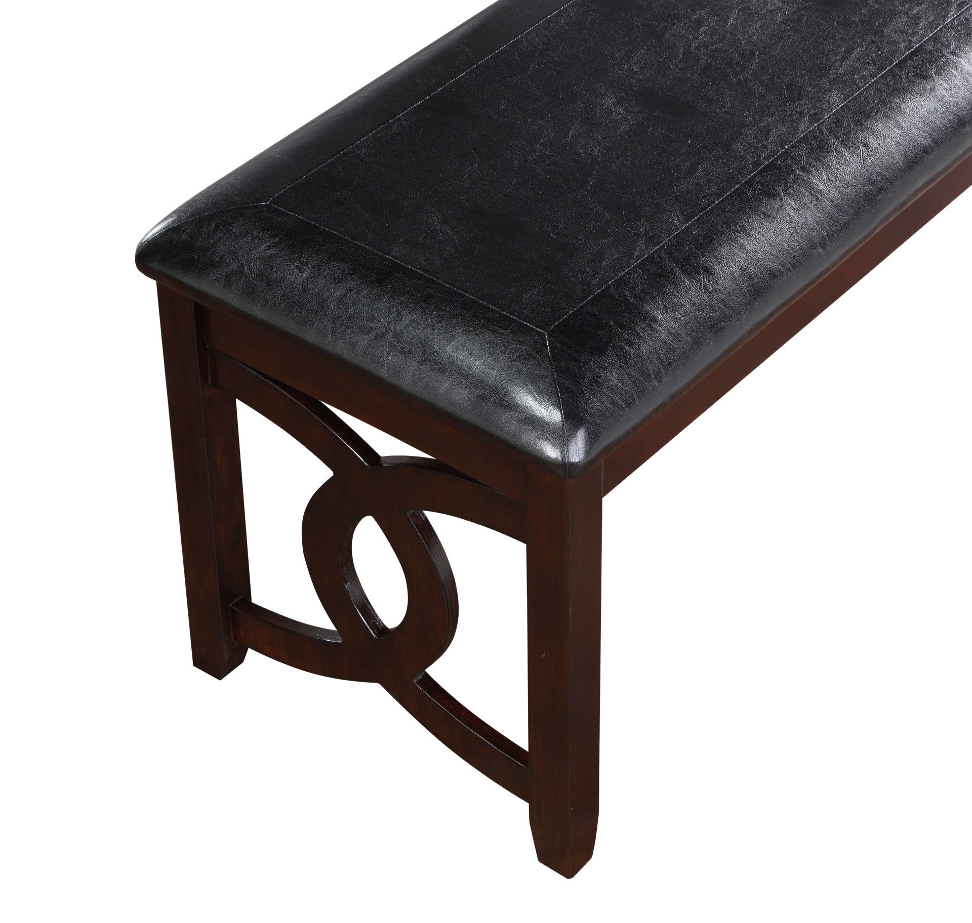 Gia - Bench - Ebony - Faux Leather