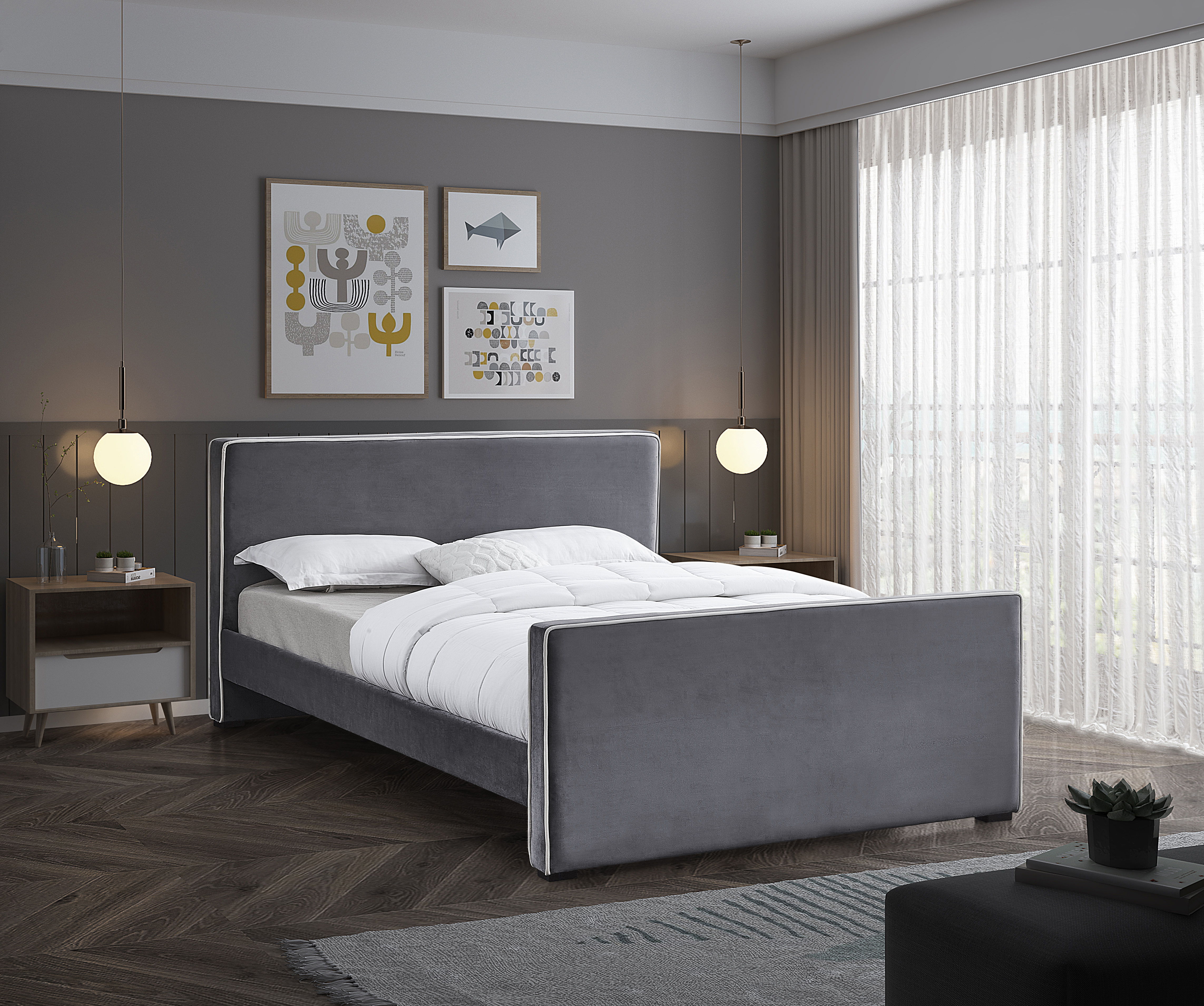 Dillard - Queen Bed - Gray