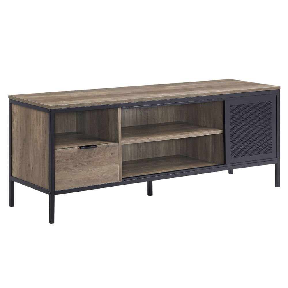 Nantan - 21" TV Stand - Rustic Oak & Black, black, view 2