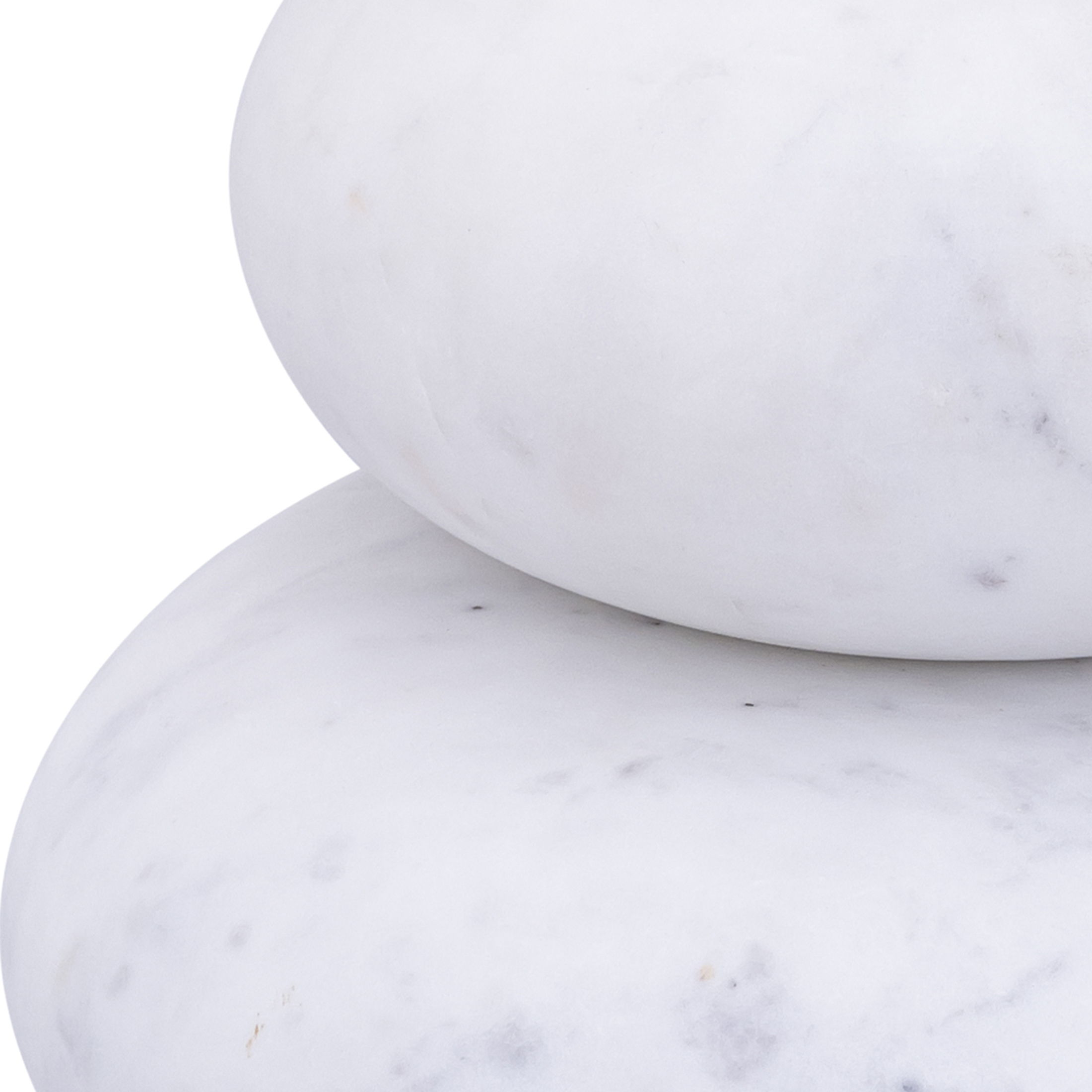 Pumpkin - 3 Piece Marble Decorative Object - White