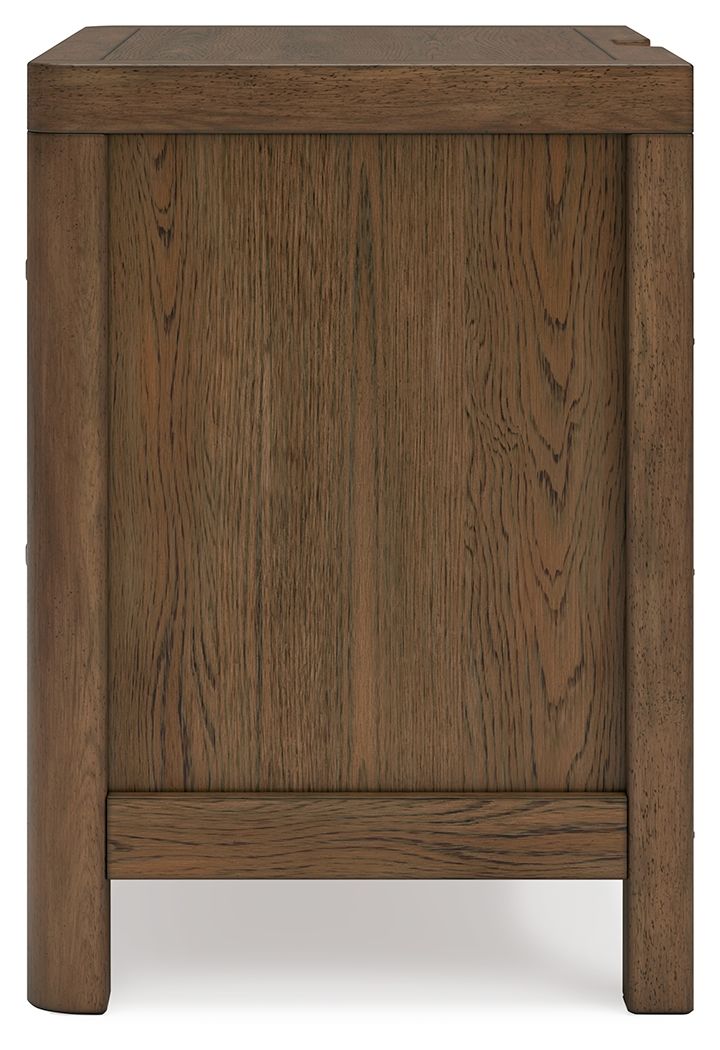 Ashley Furniture Cabalynn - Two Drawer Night Stand - Light Brown - Image 8