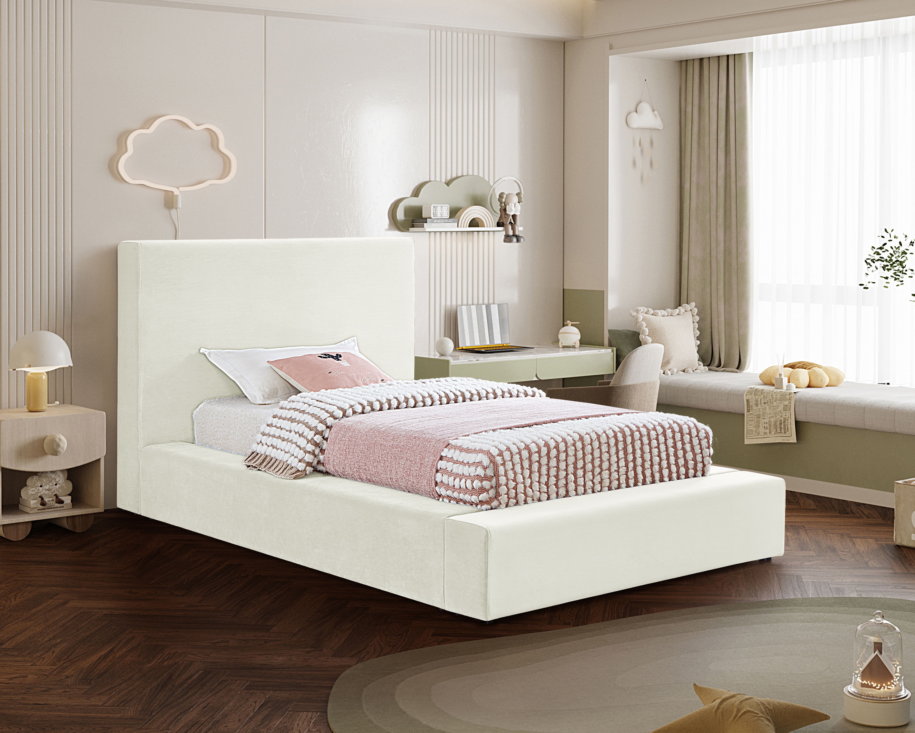 Dorian - Twin Bed - Cream