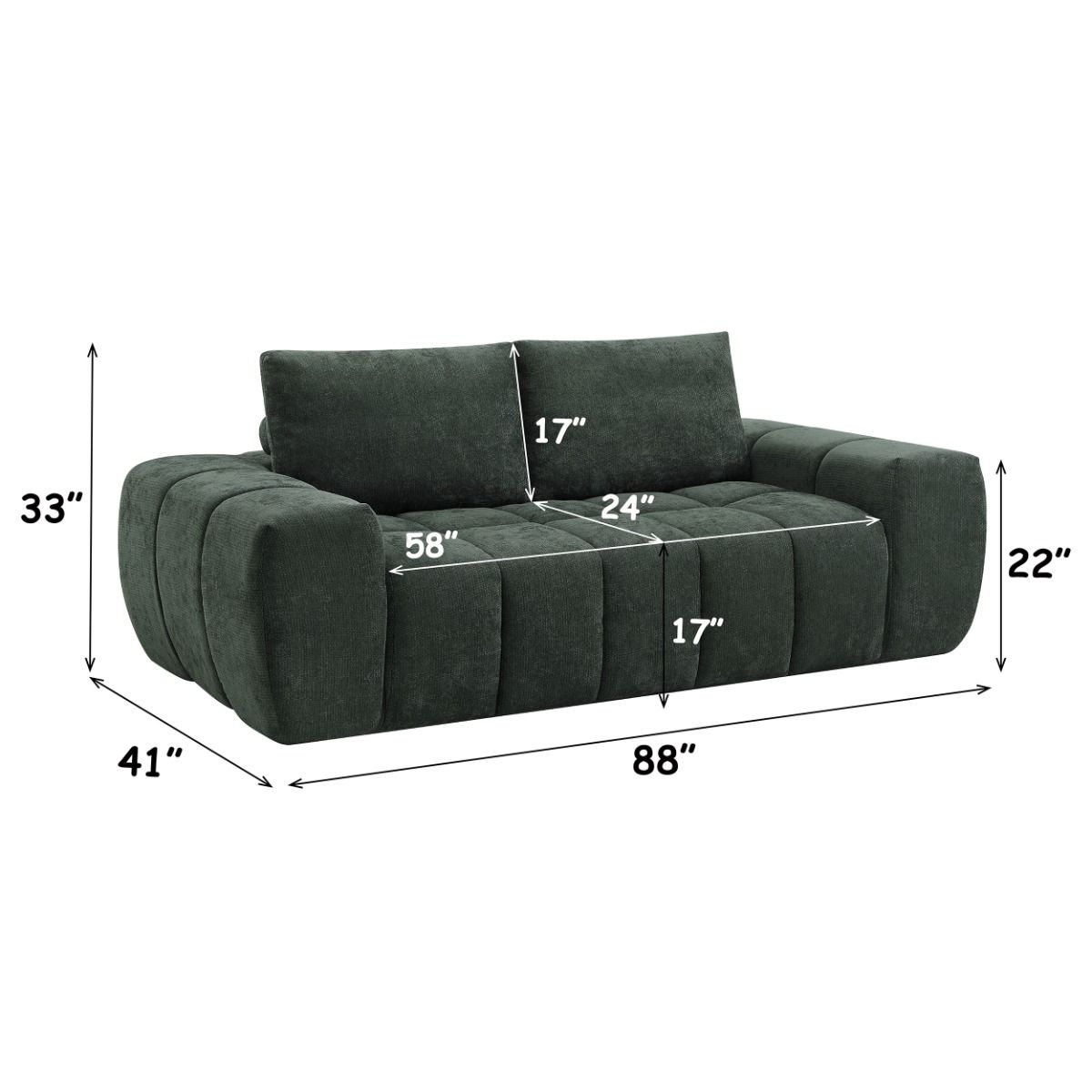 Medwin - Sofa - Green, dark green, view 8