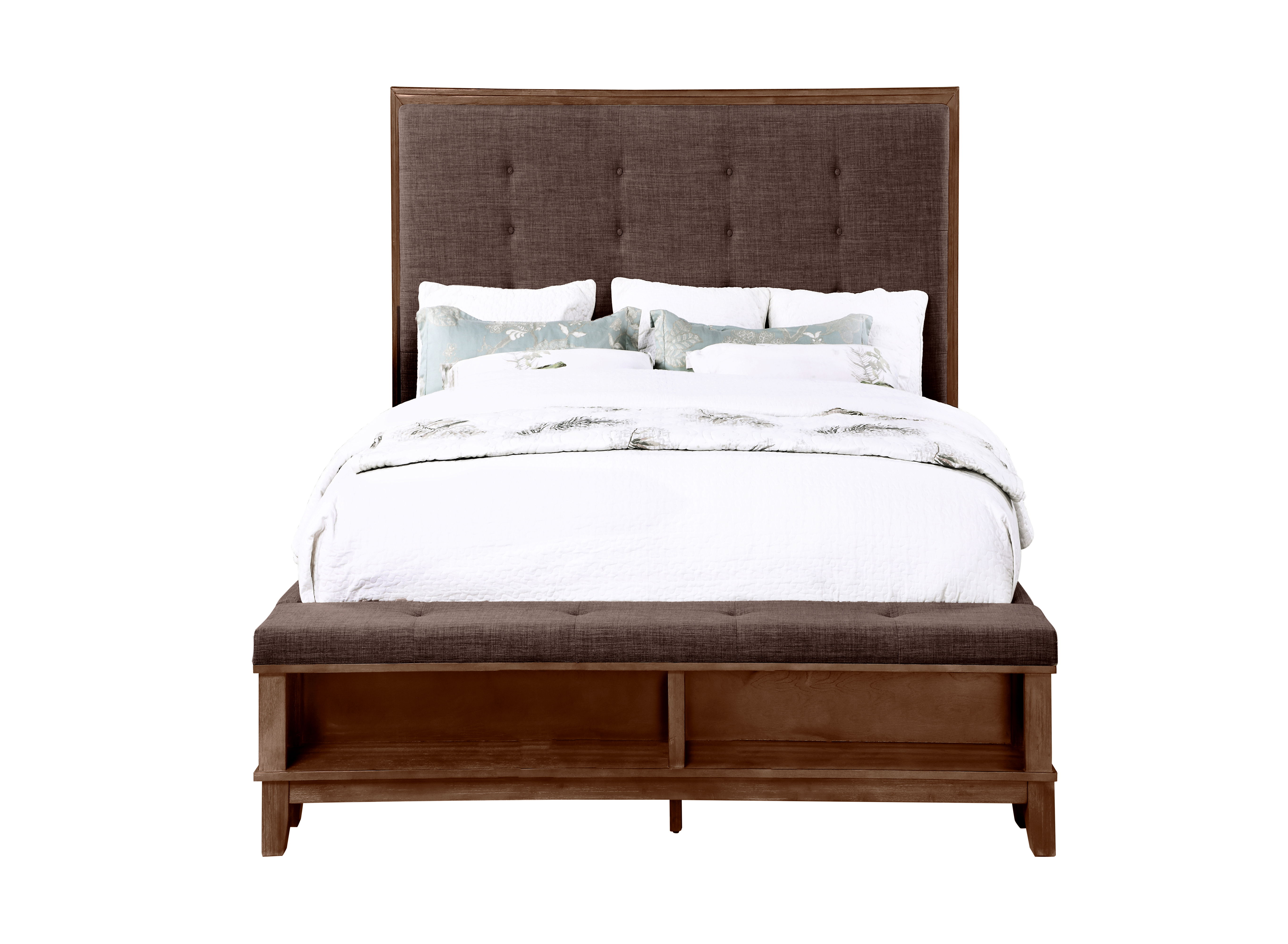 Cagney - 5/0 Queen Bed - Dark Brown