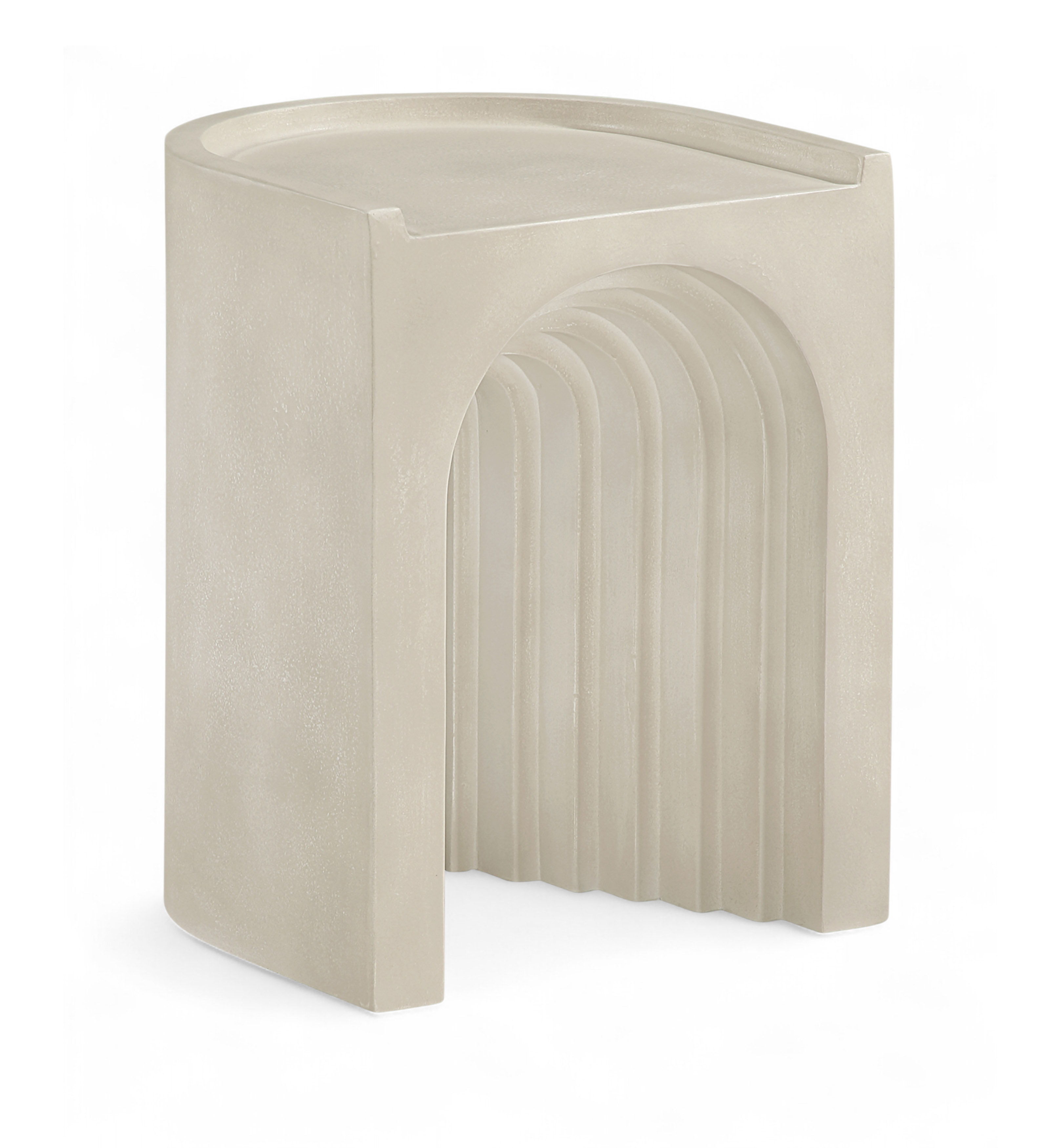Avenda - Concrete End Table - Beige
