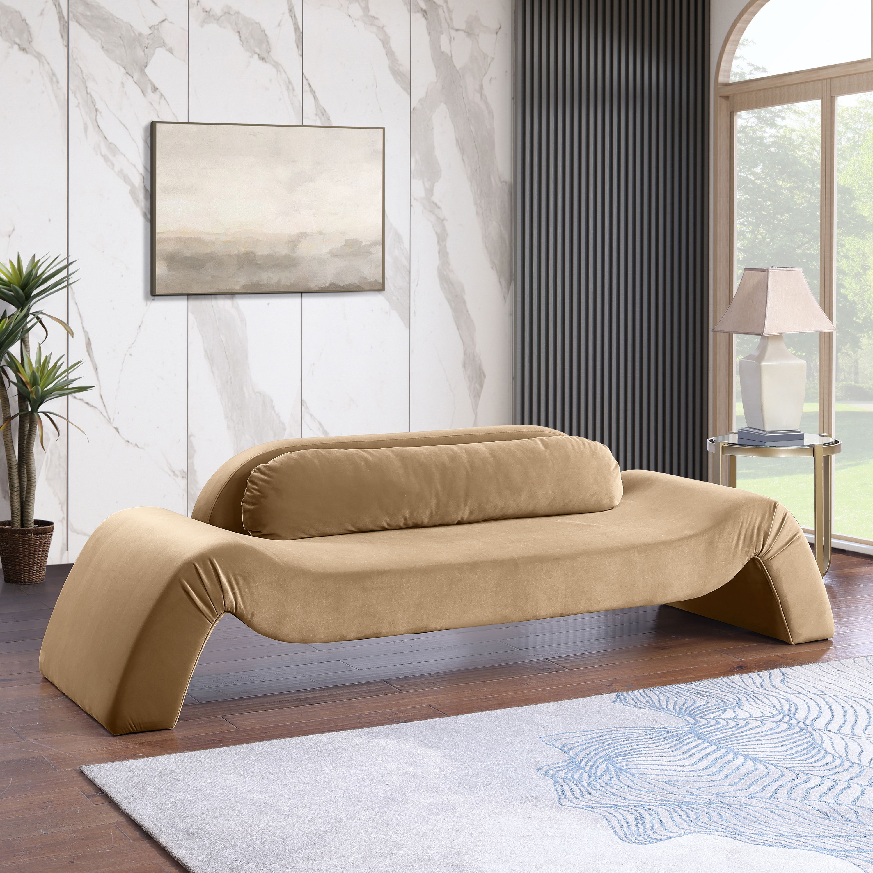 Austin - Velvet Sofa - Beige