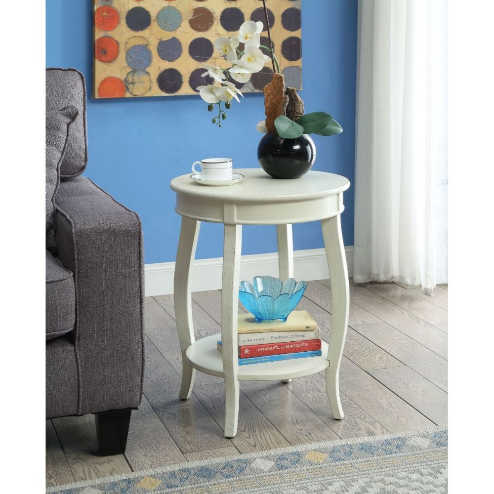 Aberta - Accent Table - Antique White, beige, view 3