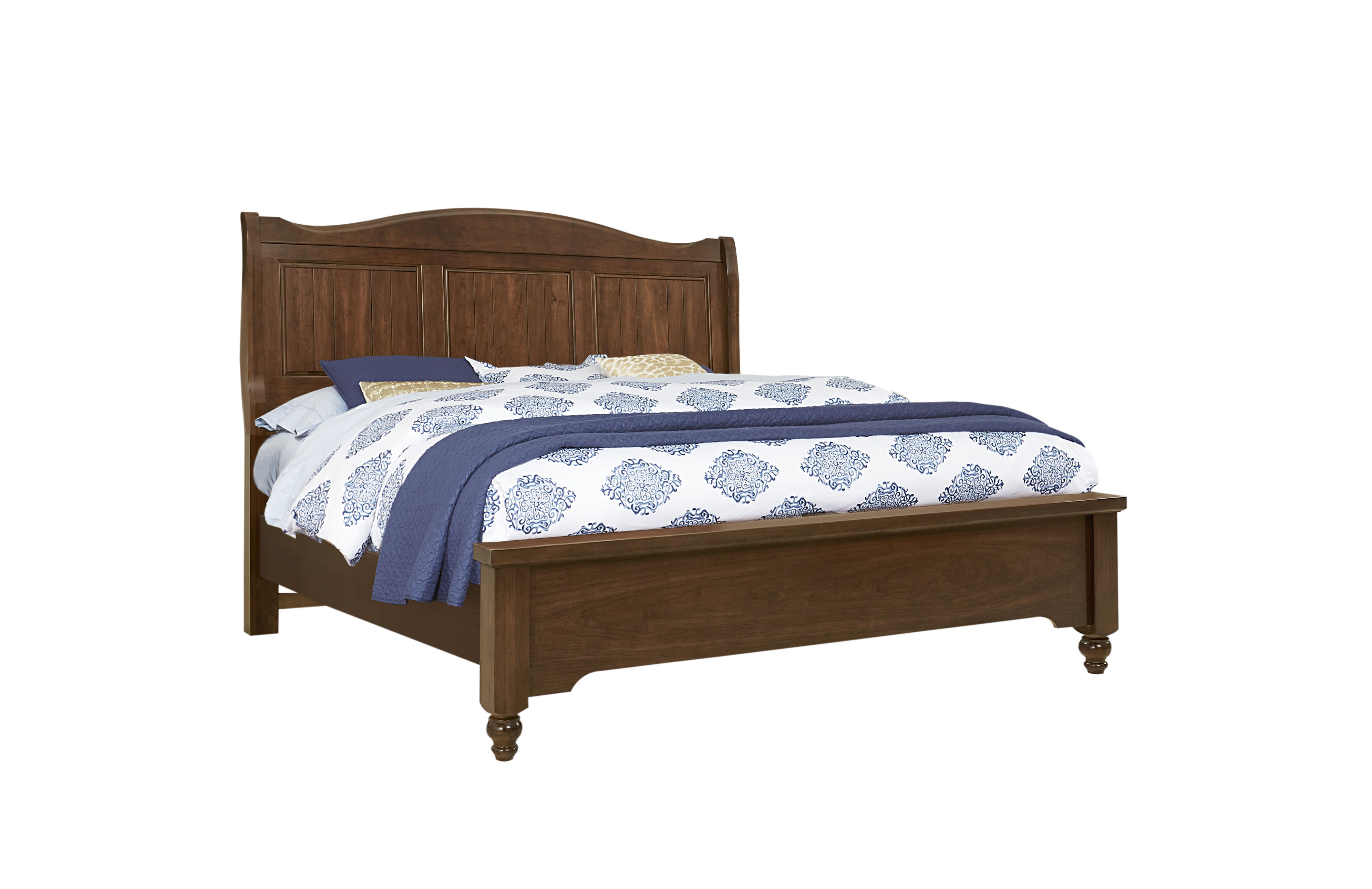 Vaughan-Bassett Heritage - Queen Sleigh Bed - Amish Cherry