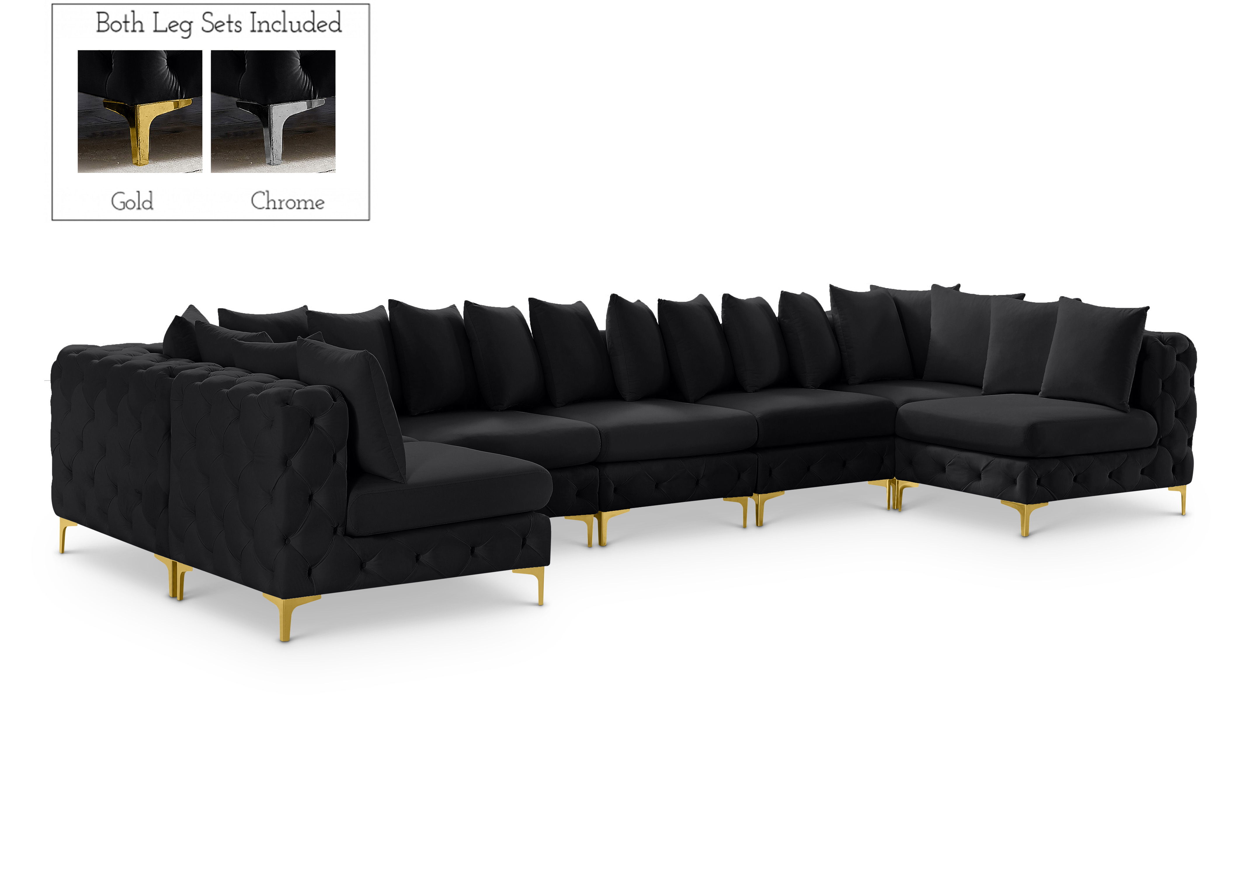 Tremblay - 7 Piece Modular U-Shaped Sectional - Black
