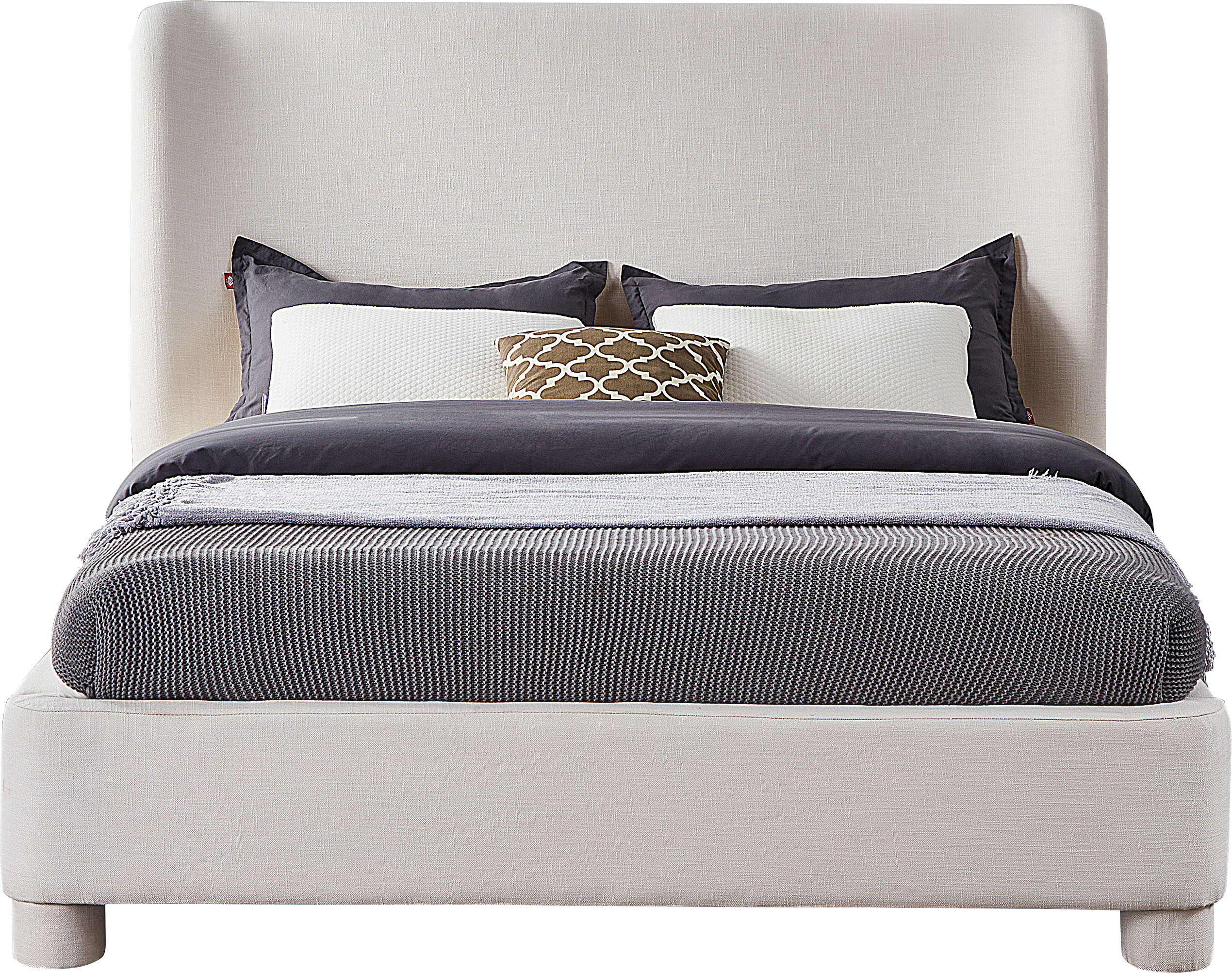 Penny - Polyester Fabric Queen Bed - Cream