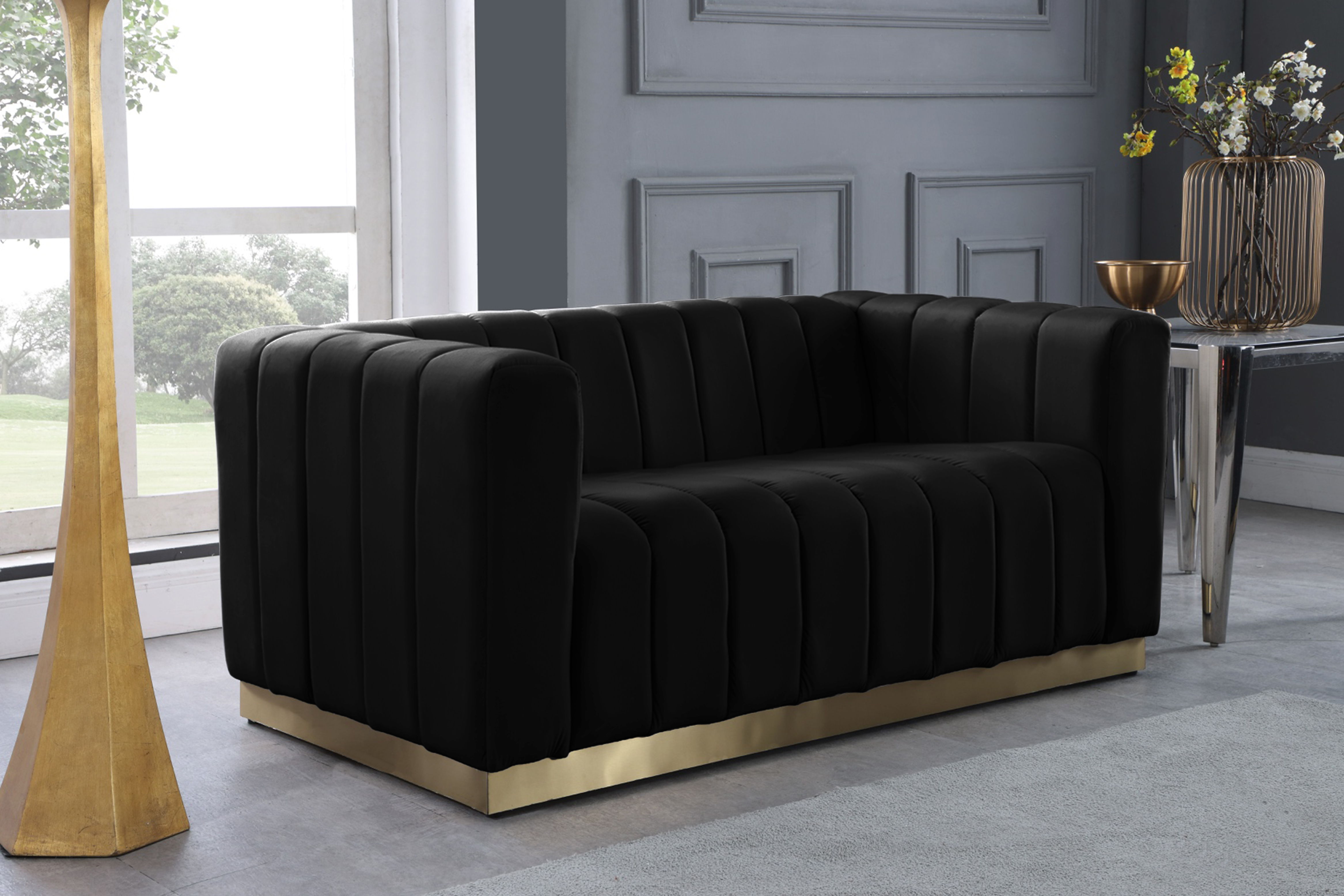 Marlon - Loveseat - Black