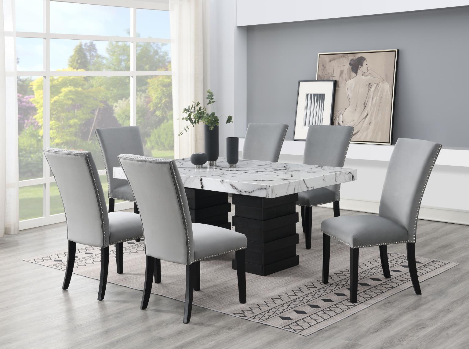 7 Pc · Dining Table, 6 Chairs