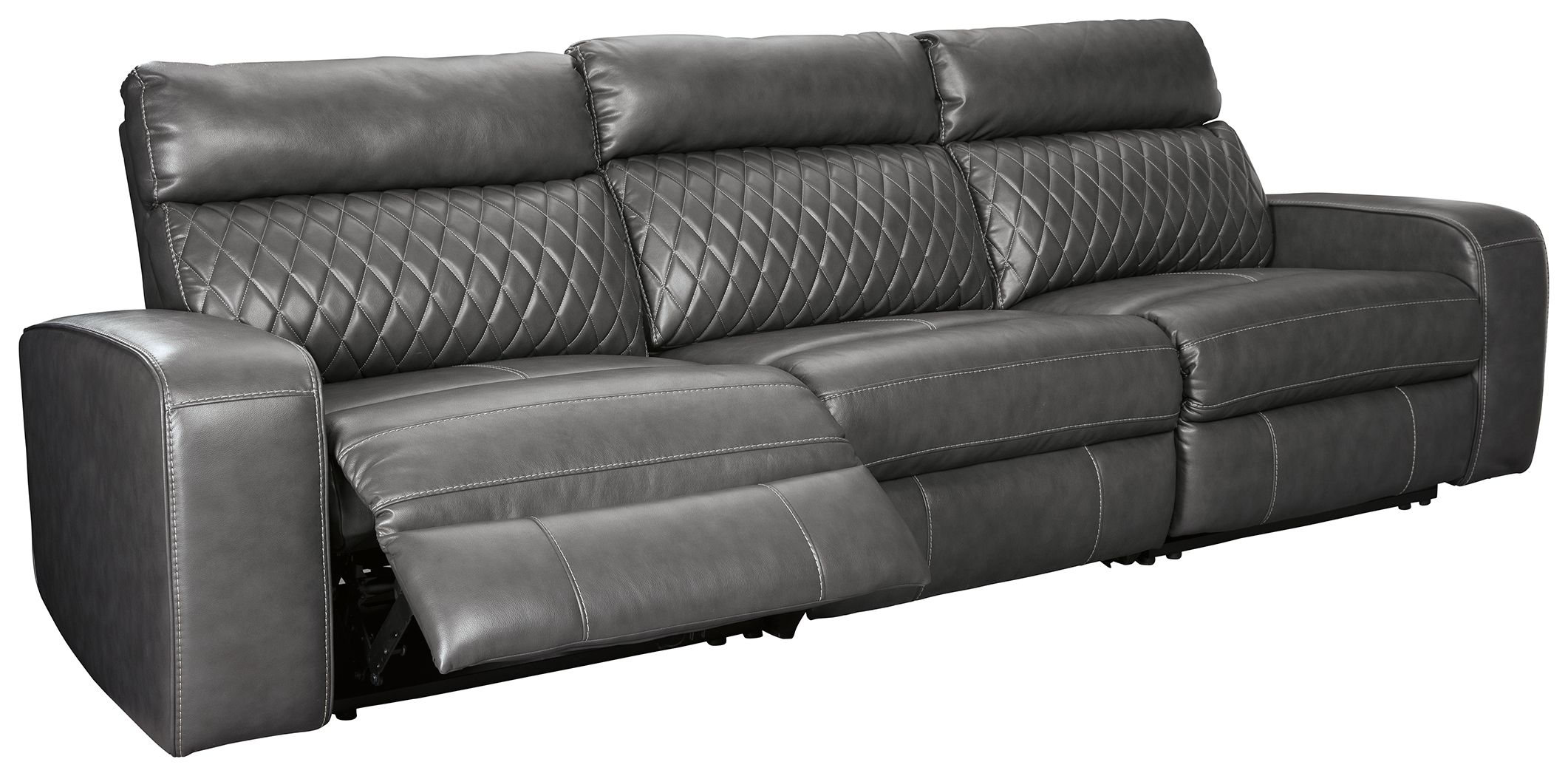 Ashley Furniture Samperstone - Sofa 3 Pc Sectional - Gray - Image 4