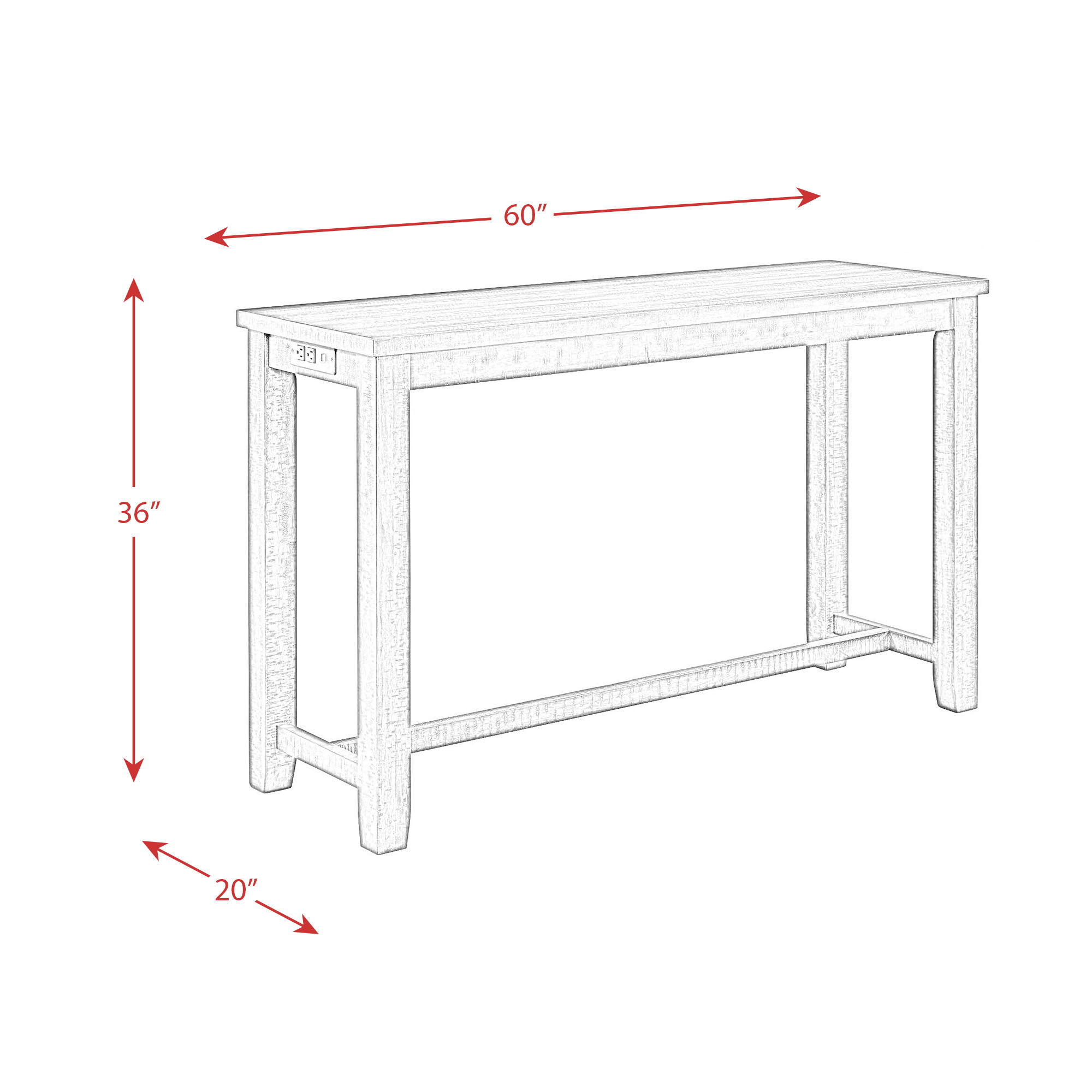 Stone - Occasional Bar Table Single Pack (Table And Three Stools) - Gray Finish