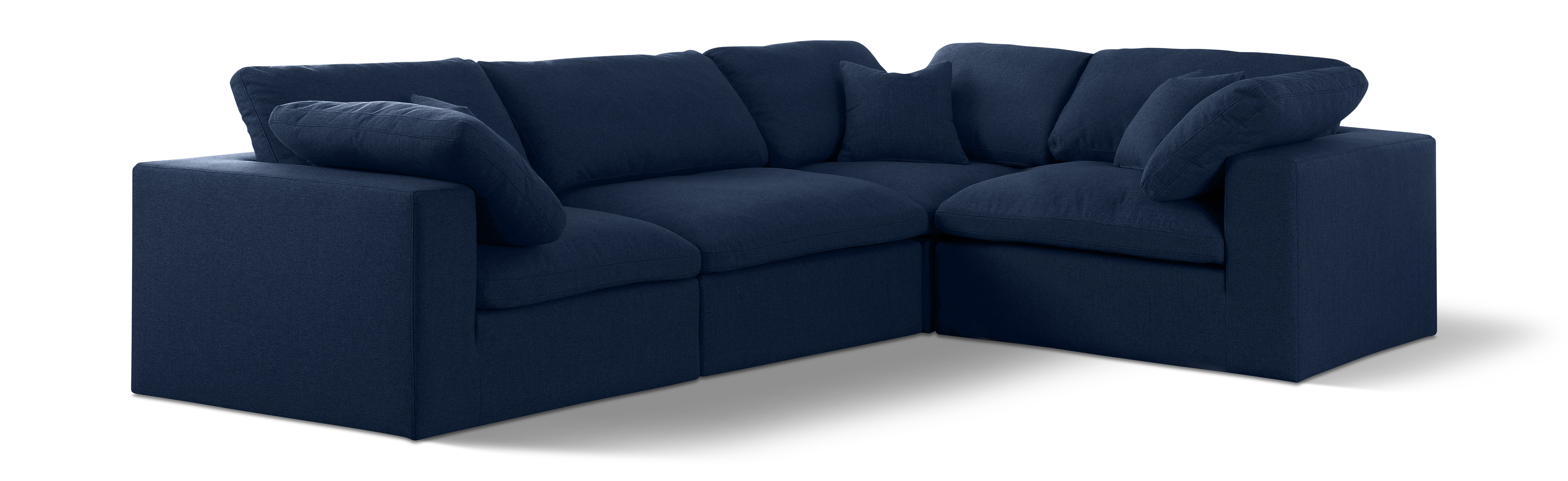 Serene - 4 Piece Modular Corner Sectional - Navy