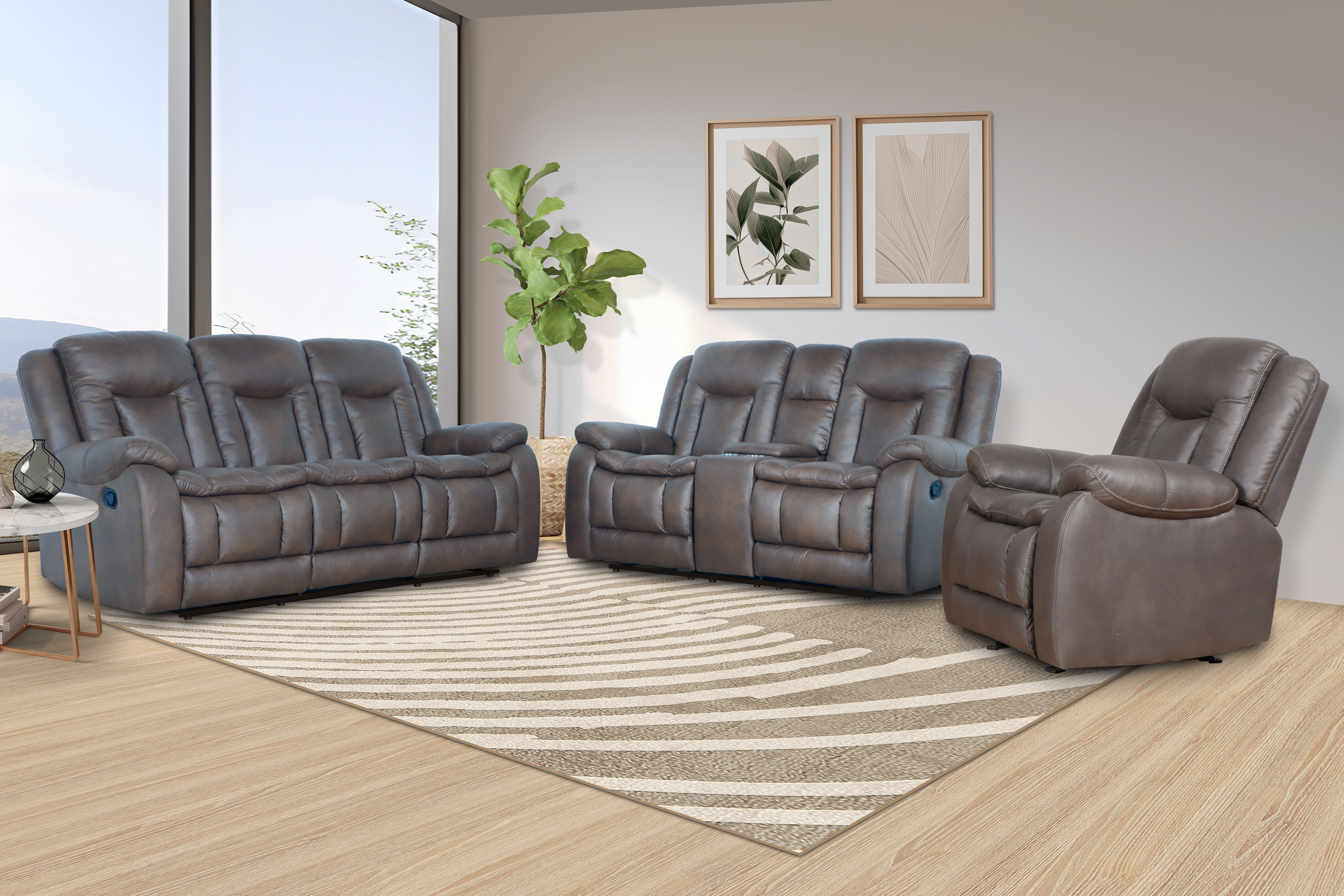 Morello - Sofa With Power Footrest - Gray