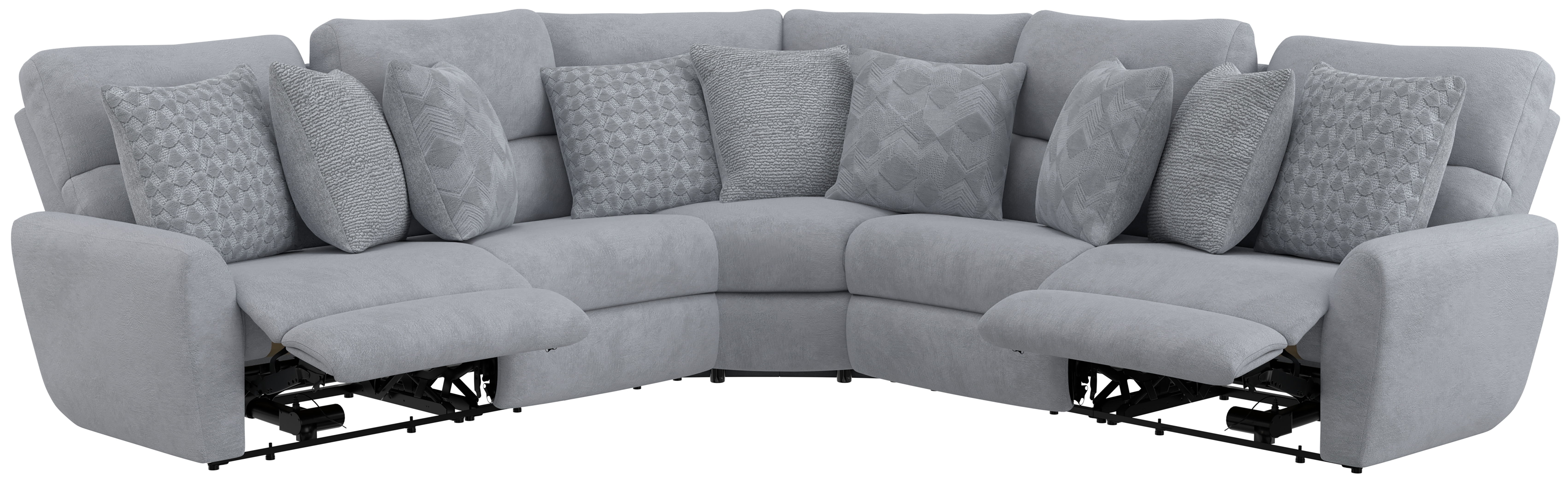 Majesty - 3 Piece Deep Seating Power Reclining Sectional - Shark
