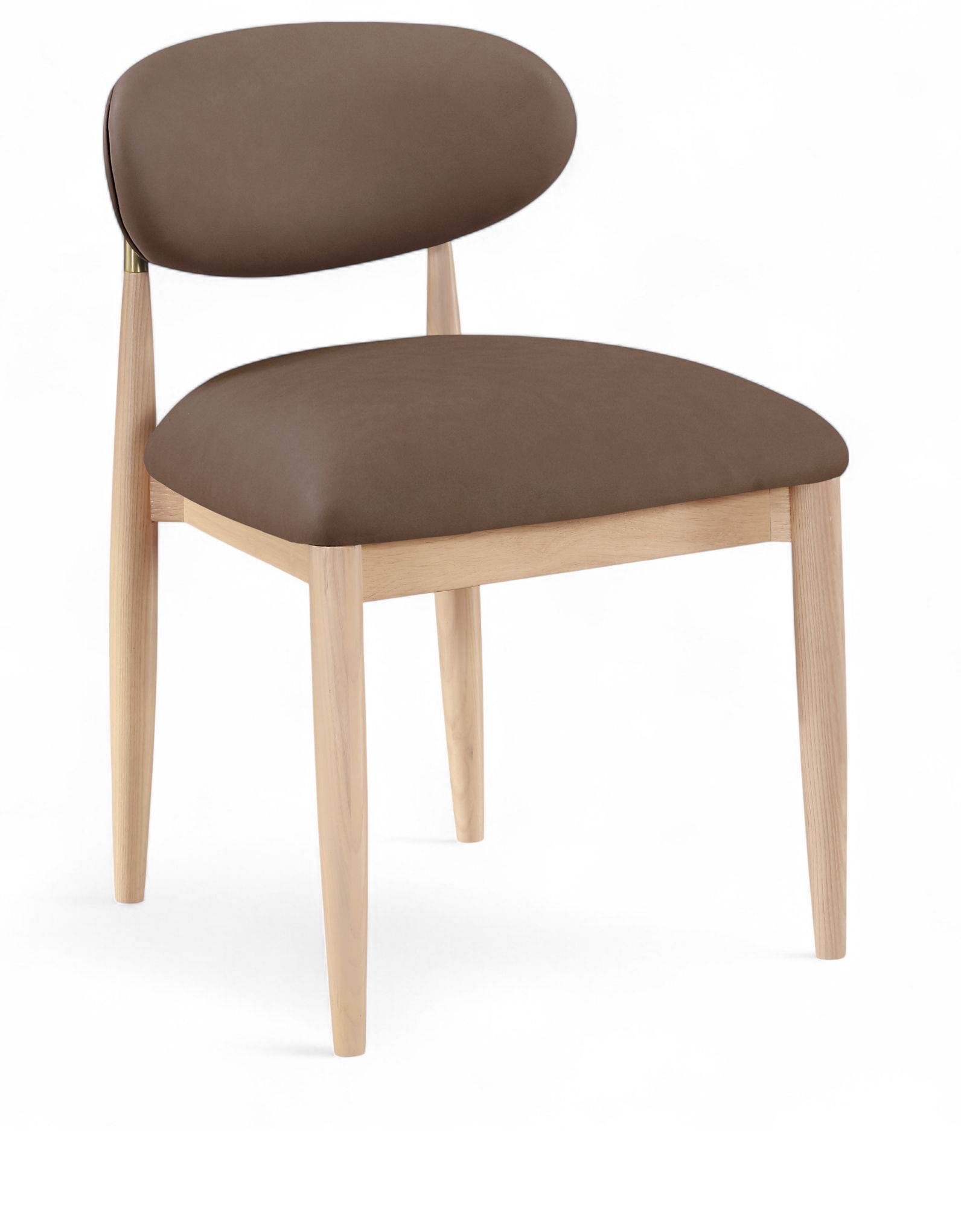 Riccio - Vegan Leather Upholstered Dining Side Chair (Set of 2) - Brown