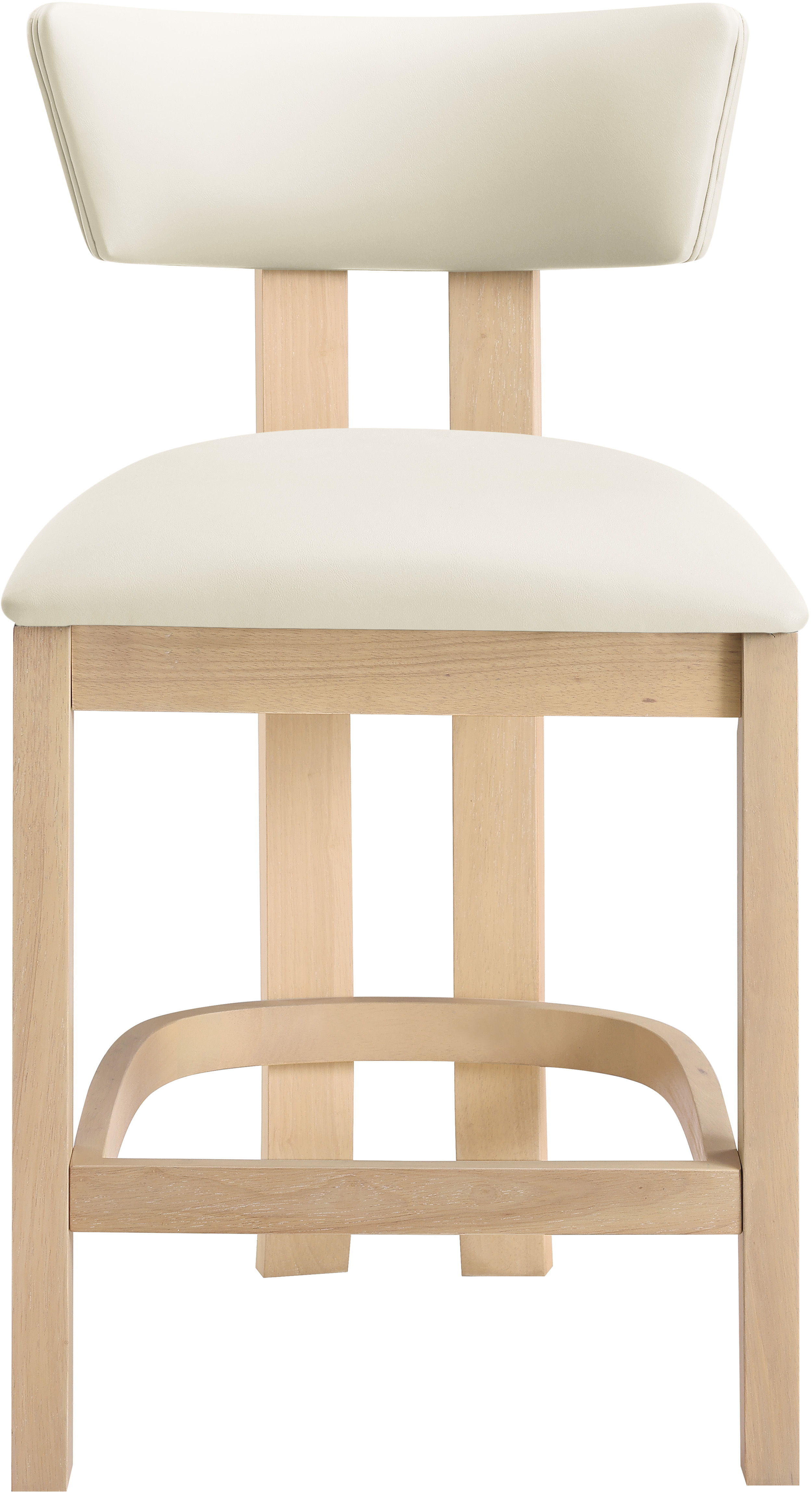 Lavrin - Vegan Leather Counter Stool (Set of 2) - Cream