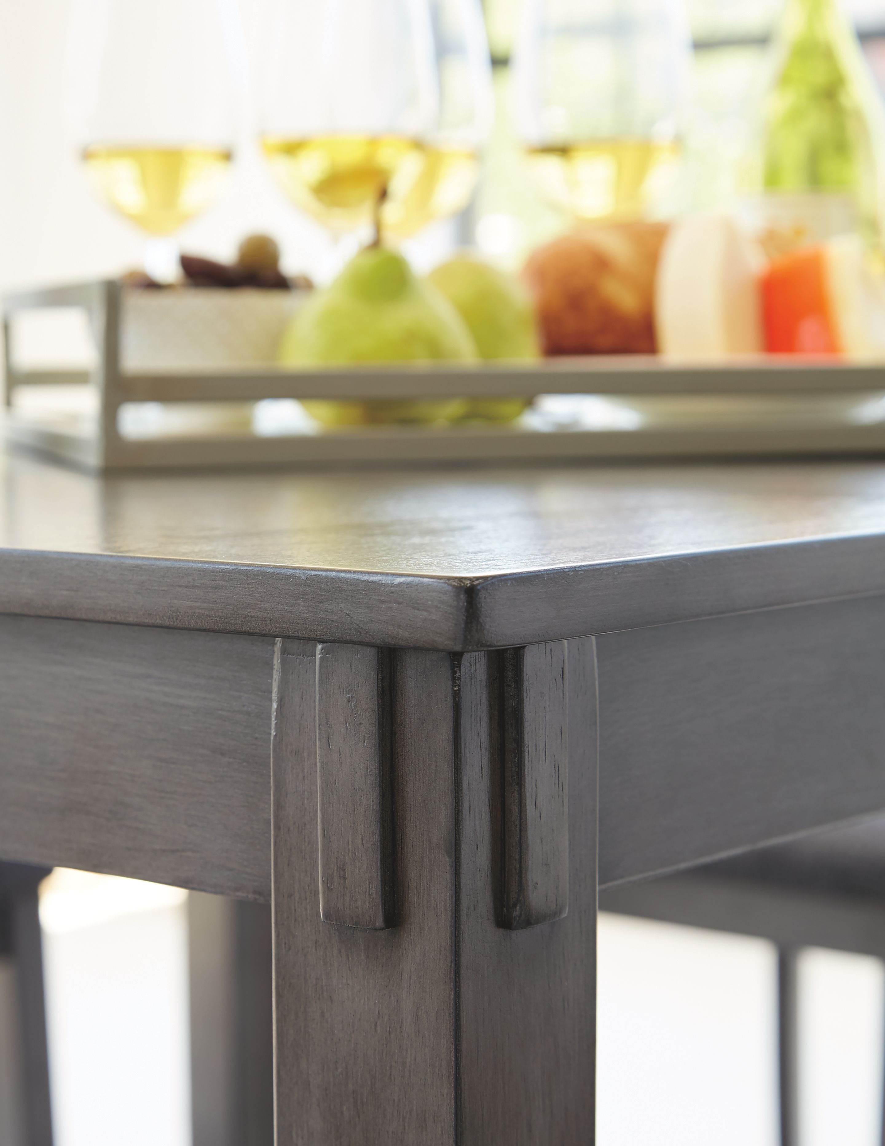 Ashley Furniture Bridson - Square Counter TBL Set (Set of 5) - Gray - Image 7
