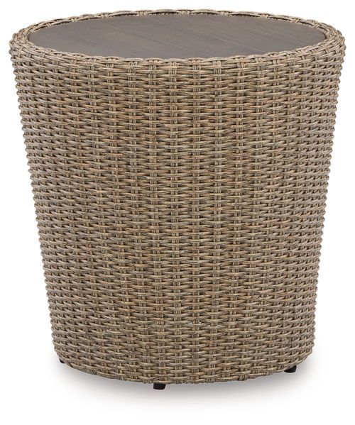 Danson - Round End Table - Beige, beige