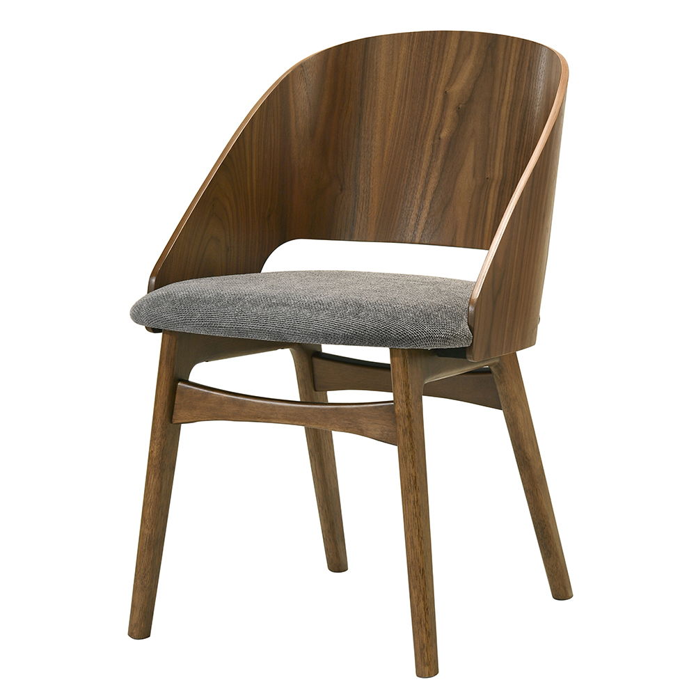 Delmon - Side Chair (Set of 2) - Dark Walnut / Gray, dark brown